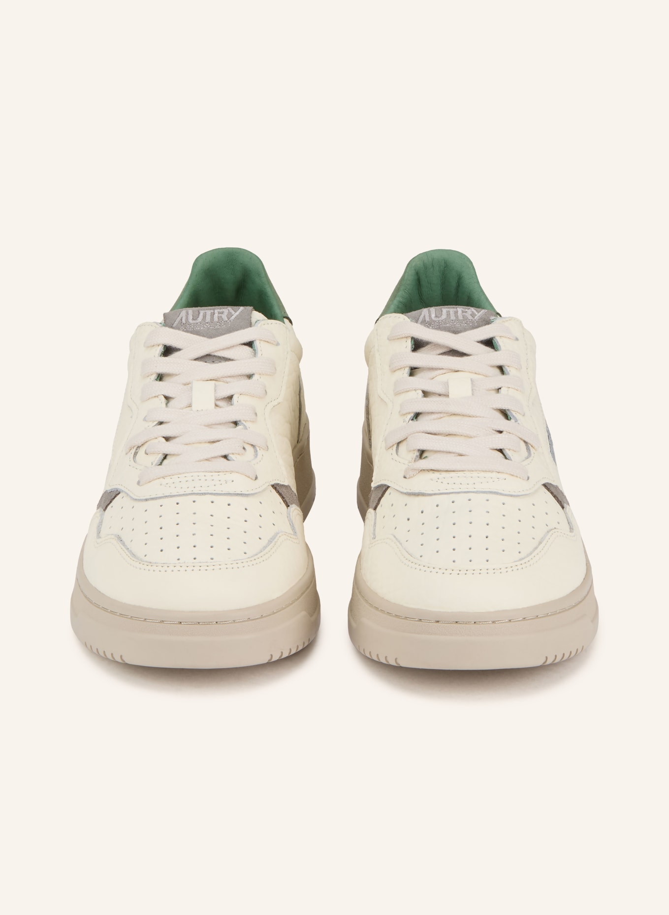 AUTRY MEDALIST LOW ELEPHANT sneakers: CREAM / GREEN