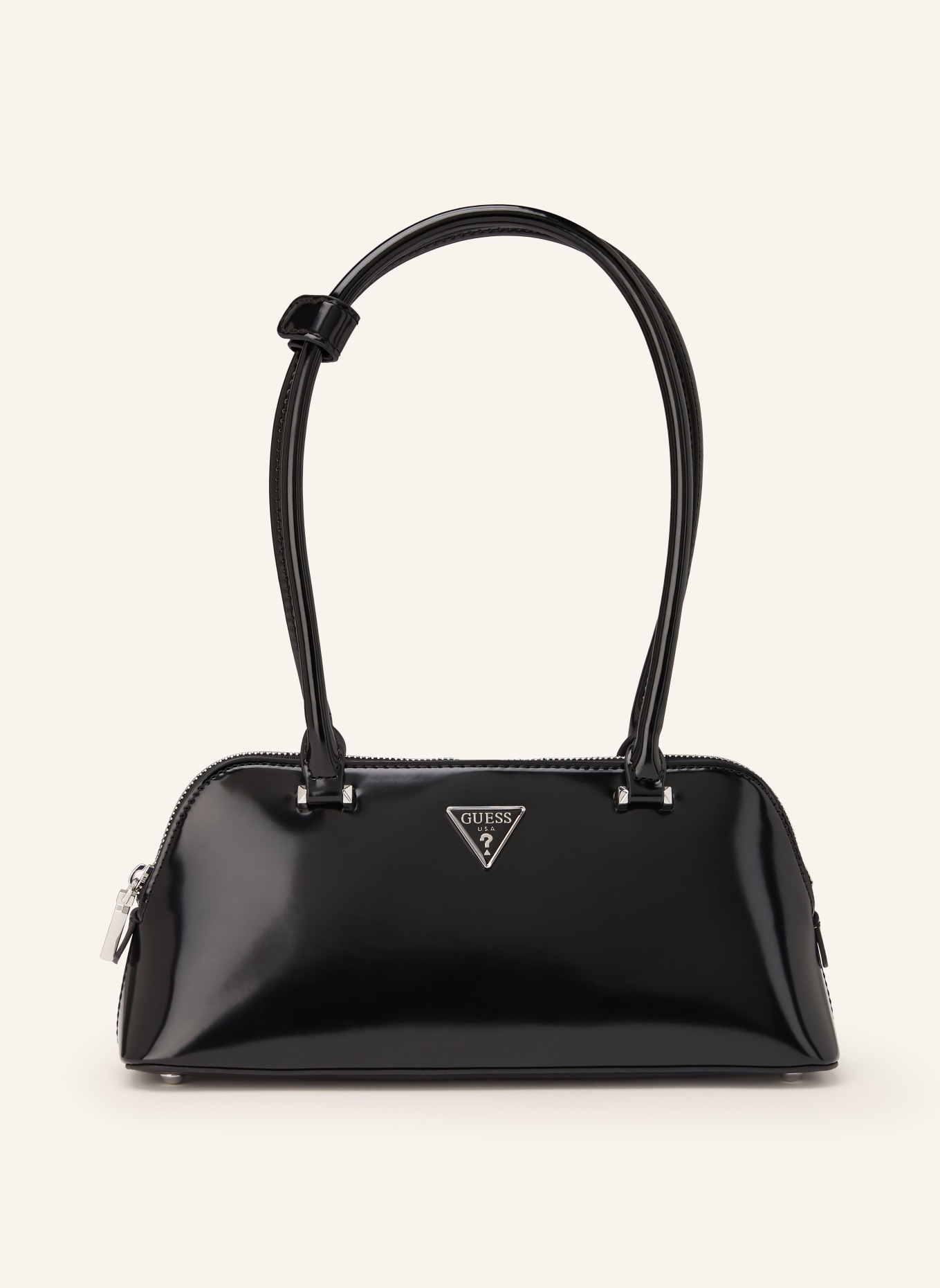 GUESS Schultertasche ARNELA: SCHWARZ / SILBER