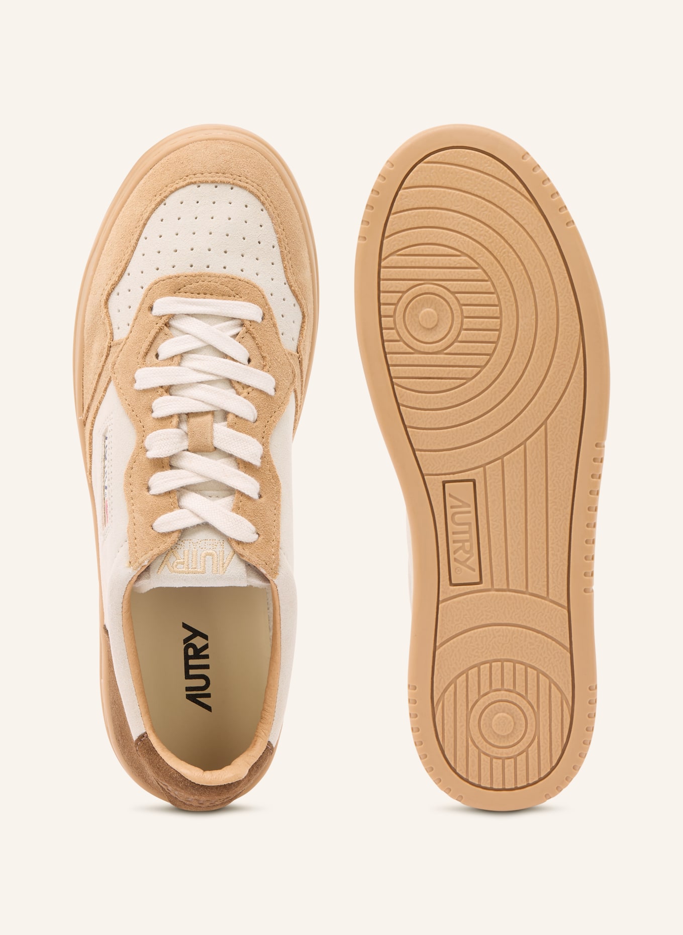 AUTRY Tenisky MEDALIST LOW TS: SVĚTLE HNĚDÁ / VELBLOUDÍ / HNĚDÁ