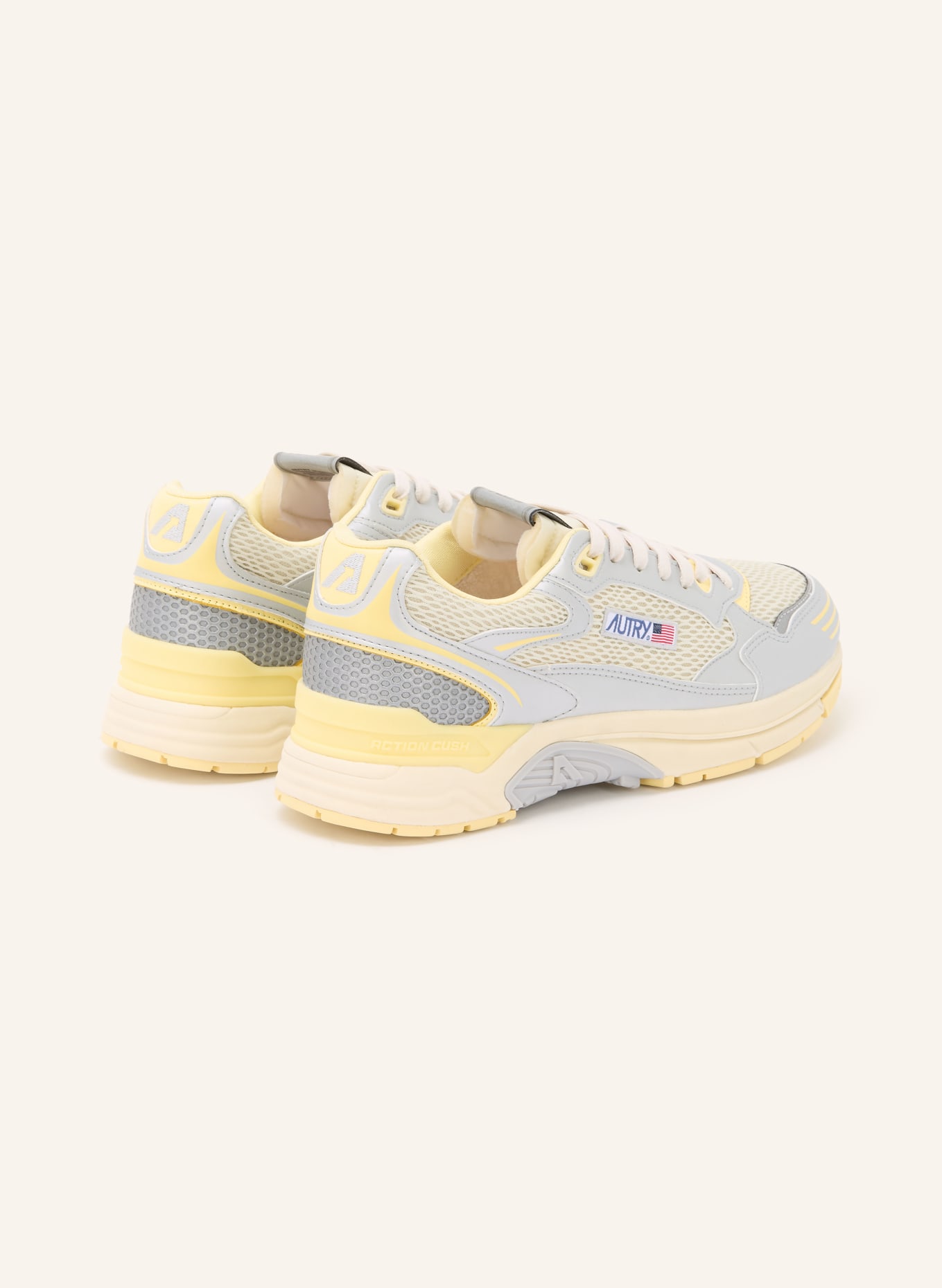 AUTRY Tenisky HYPERWAY LOW MV: ŽLUTÁ / STŘÍBRNÁ / ŠEDÁ