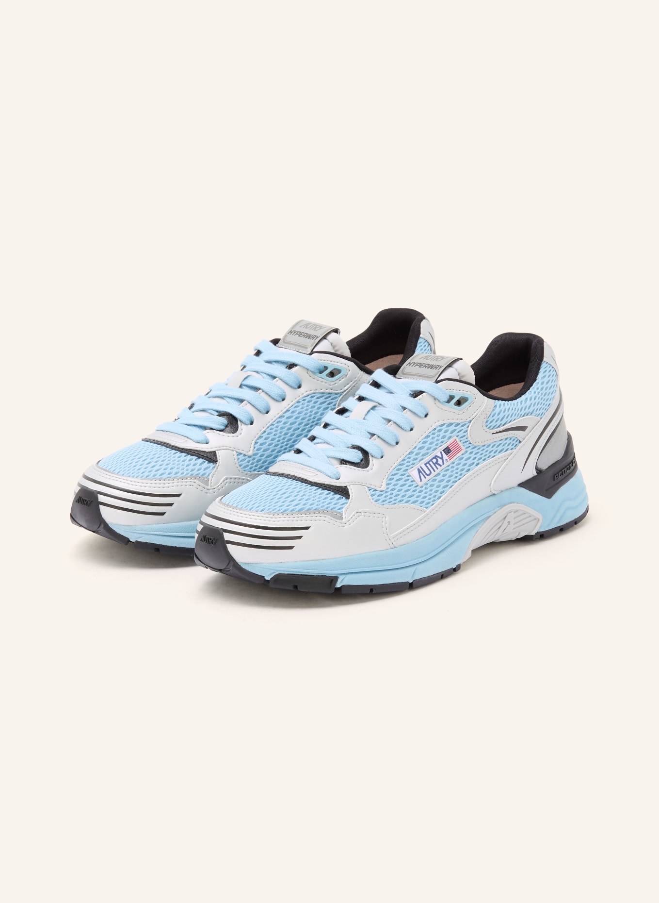 AUTRY HYPERWAY LOW MV sneaker: NEON BLUE / SILVER