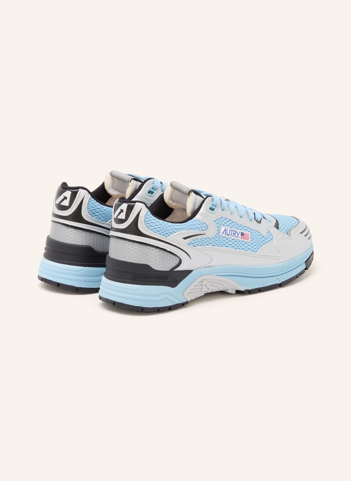 AUTRY HYPERWAY LOW MV sneaker: NEON BLUE / SILVER
