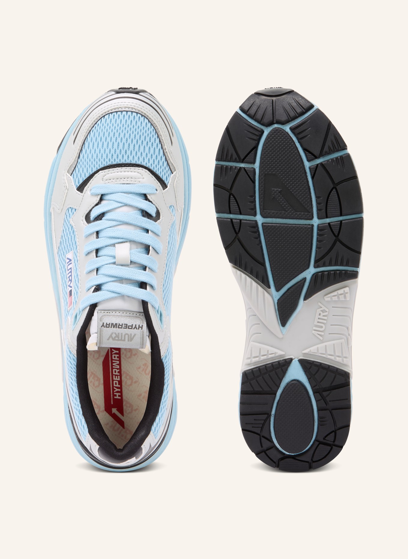 AUTRY HYPERWAY LOW MV sneaker: NEON BLUE / SILVER