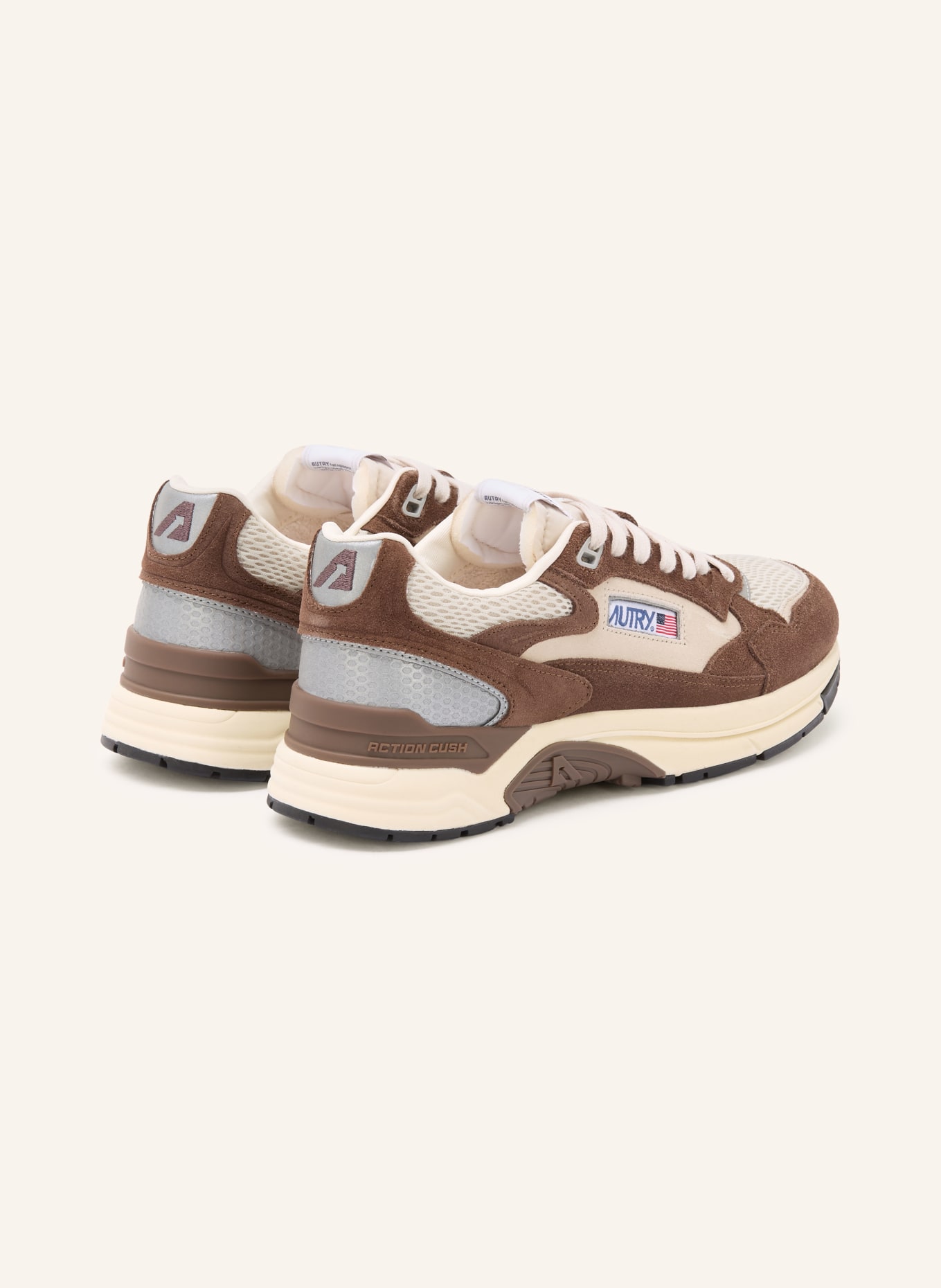 AUTRY HYPERWAY LOW SA sneaker: BEIGE / BROWN