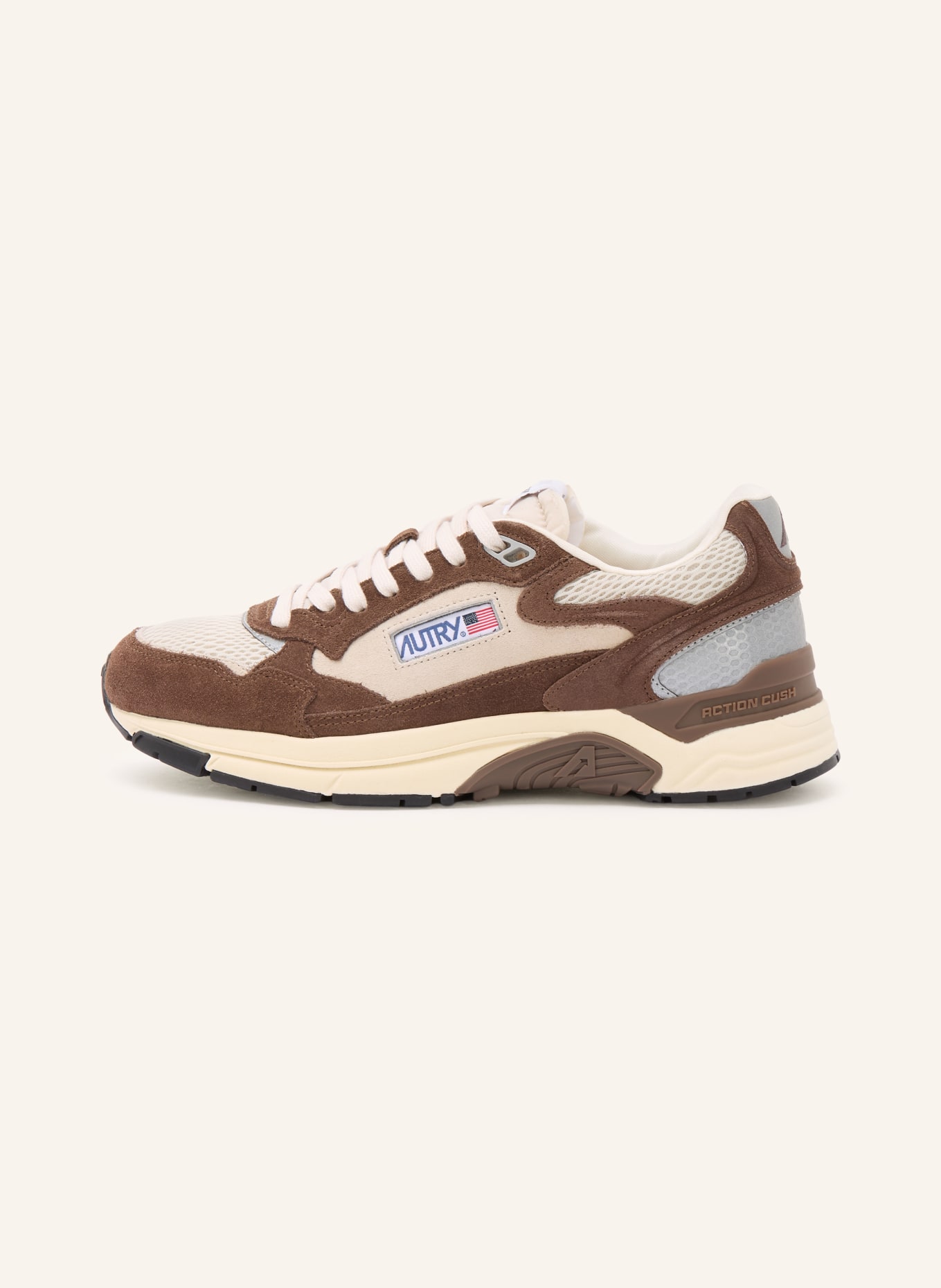 AUTRY HYPERWAY LOW SA sneaker: BEIGE / BROWN