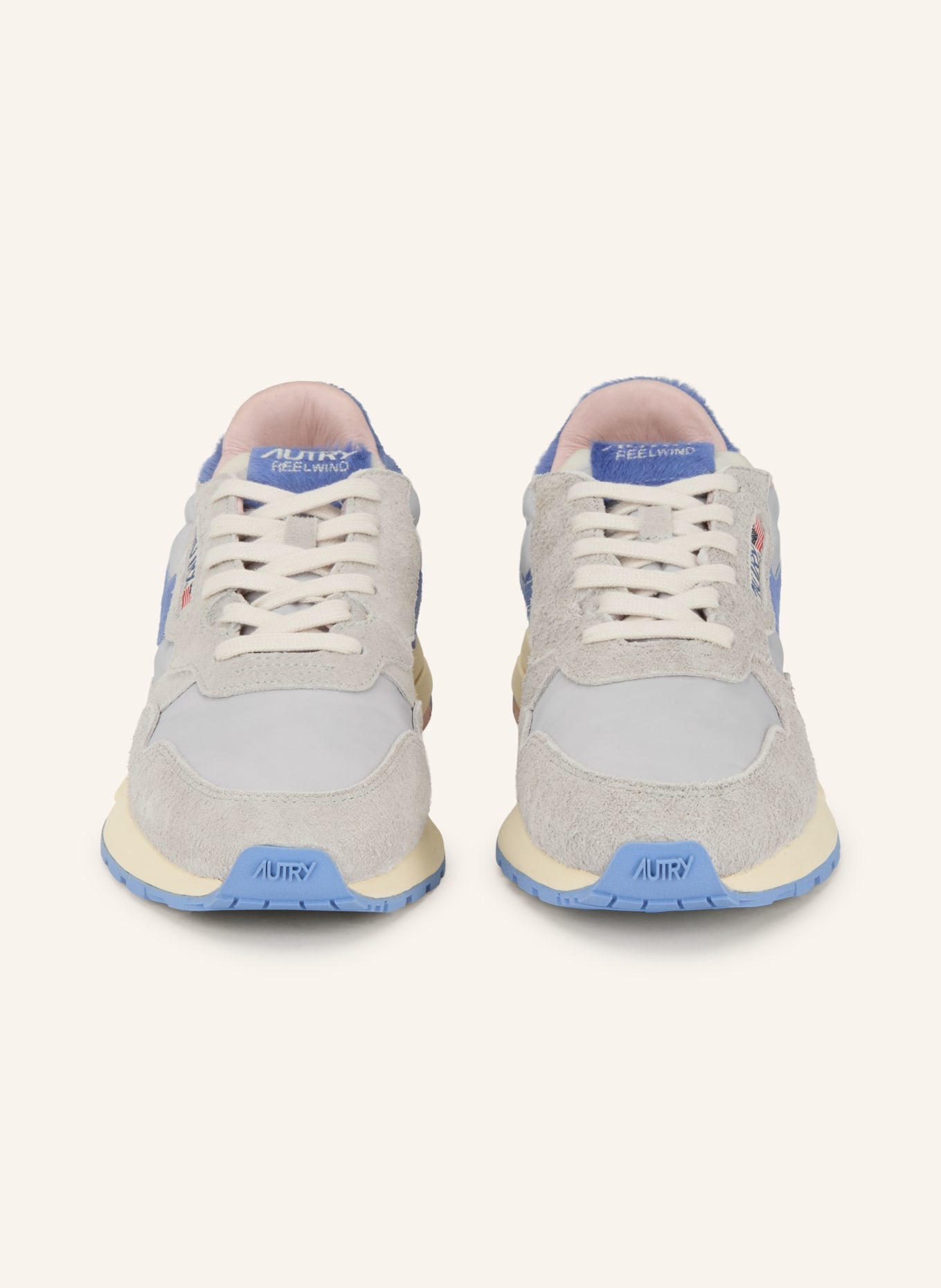 AUTRY Sneaker REELWIND LOW UP: BLAUGRAU / ROSA / HELLBLAU