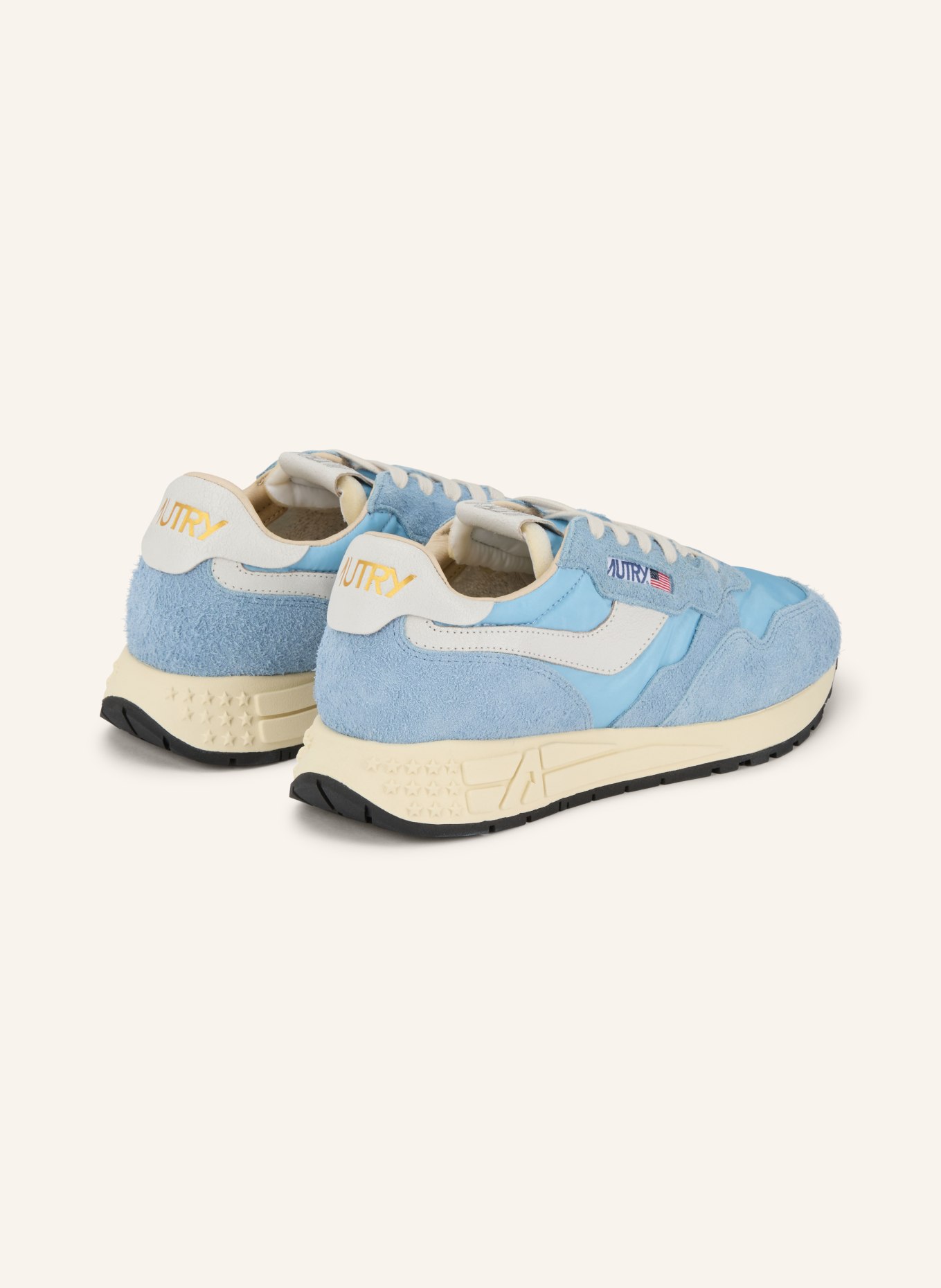 AUTRY Sneaker REELWIND LOW NC: HELLBLAU / GOLD / BLAUGRAU