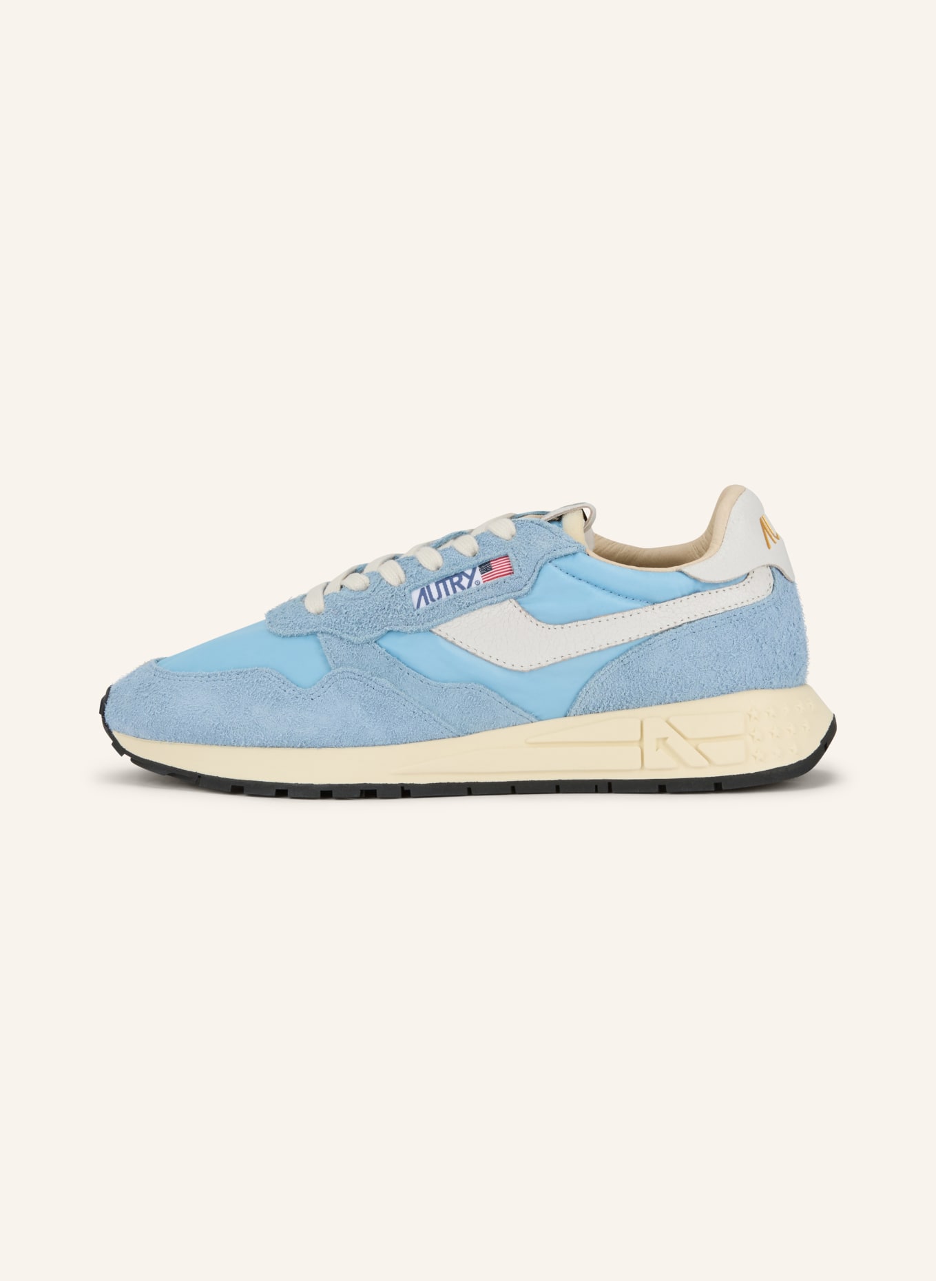 AUTRY Sneaker REELWIND LOW NC: HELLBLAU / GOLD / BLAUGRAU