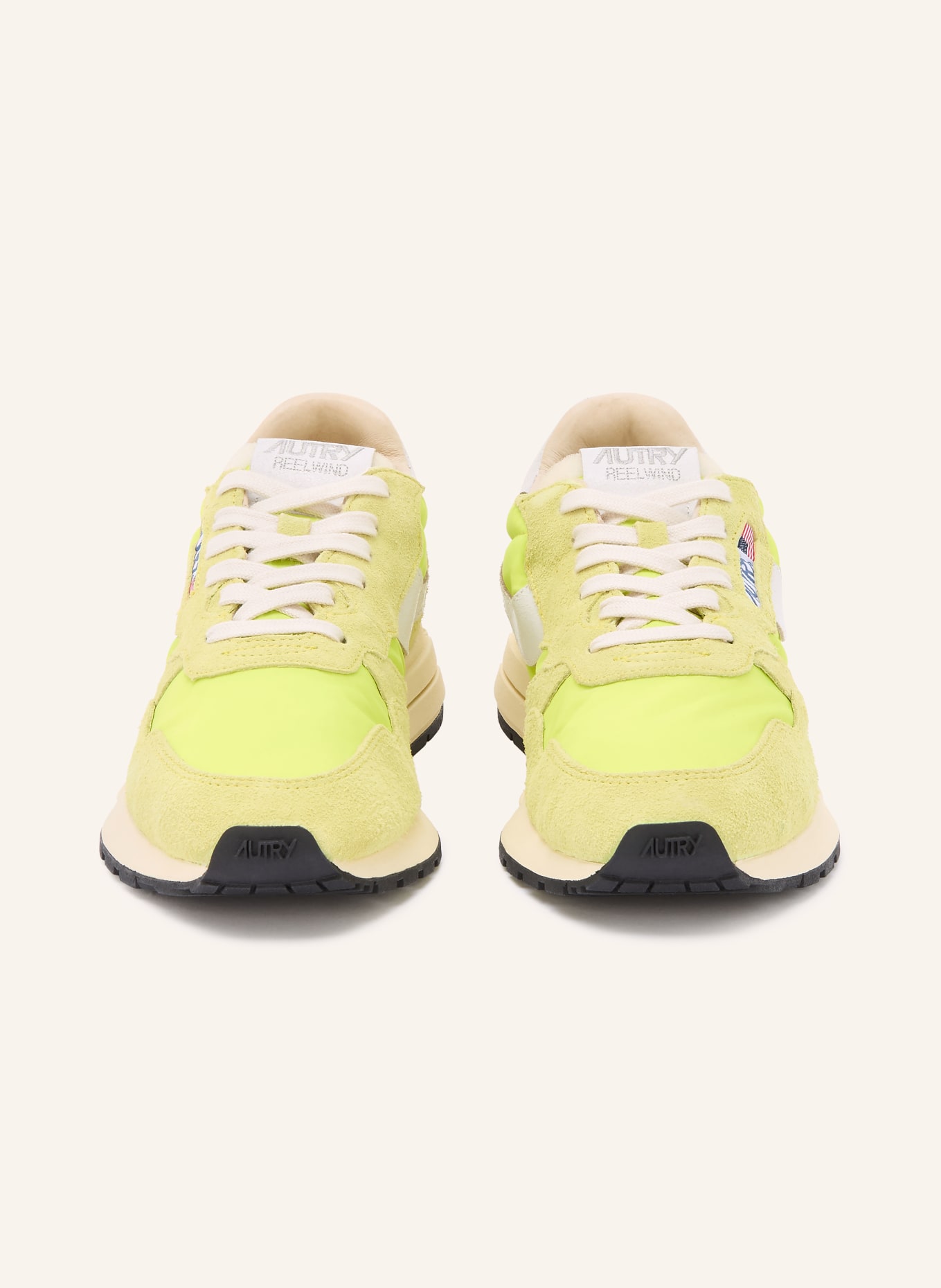 AUTRY Sneaker REELWIND LOW NC: NEONGRÜN / HELLGRAU / HELLGRÜN