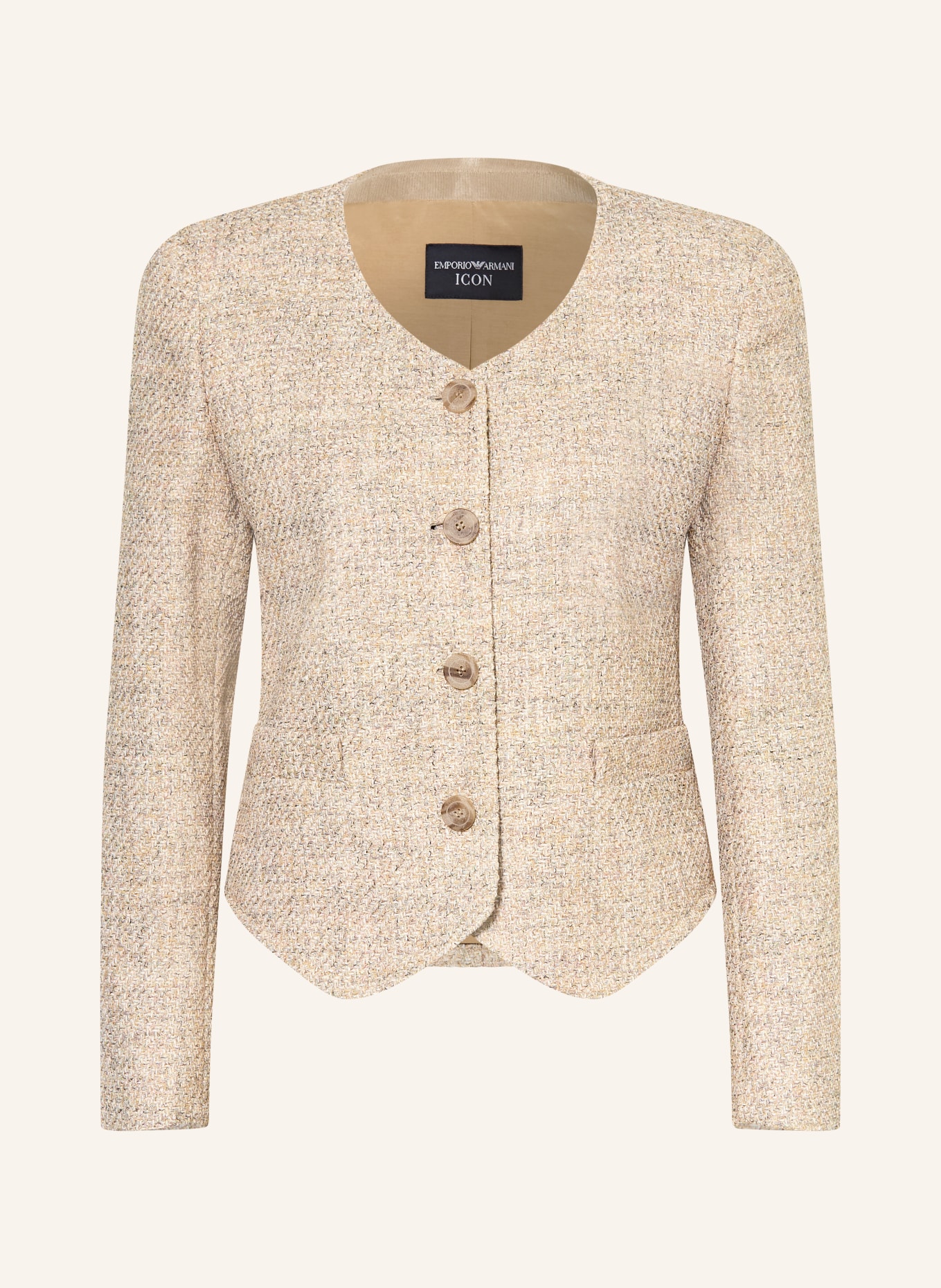 EMPORIO ARMANI Kastenjacke: HELLBRAUN