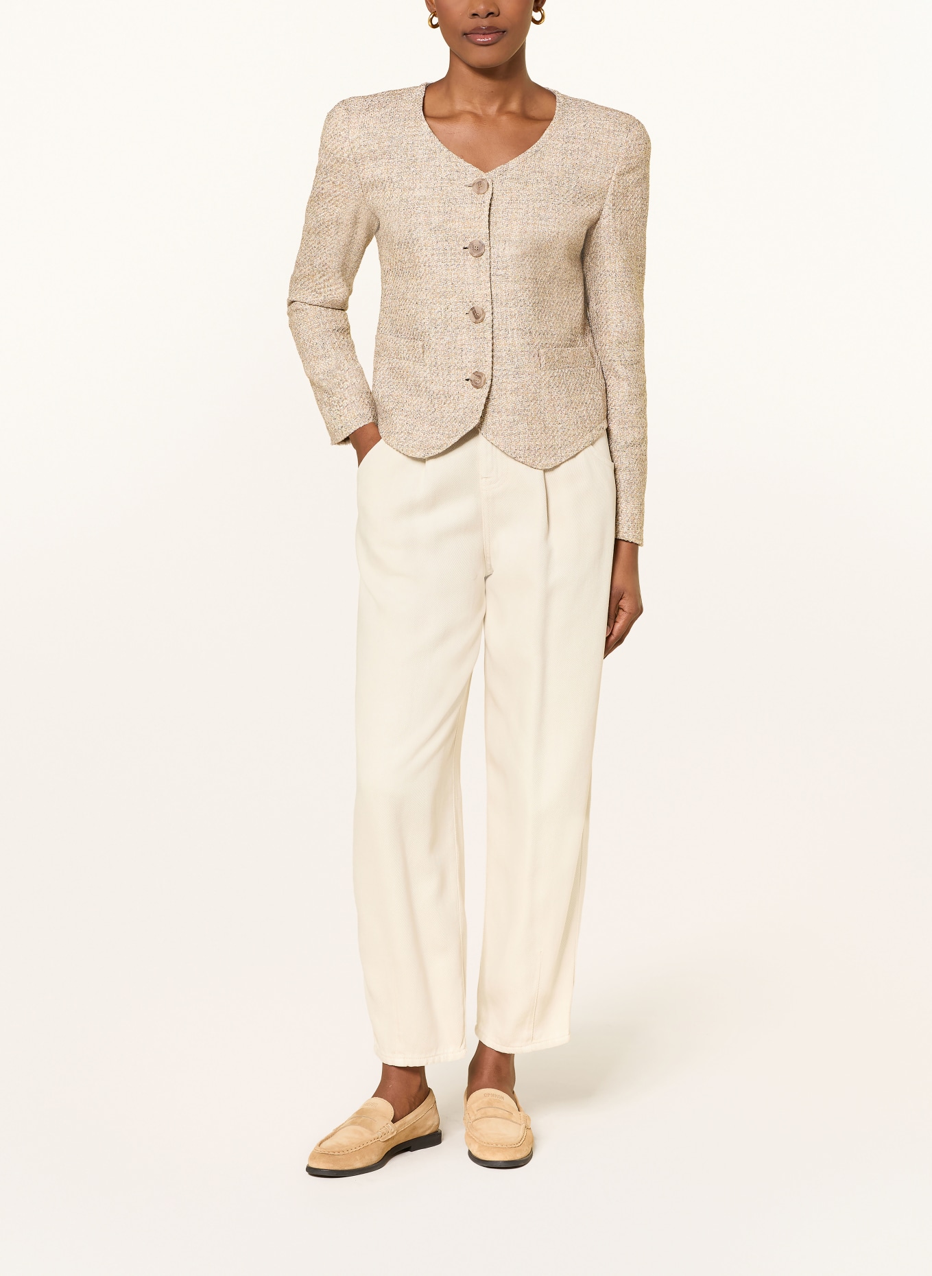 EMPORIO ARMANI Kastenjacke: HELLBRAUN