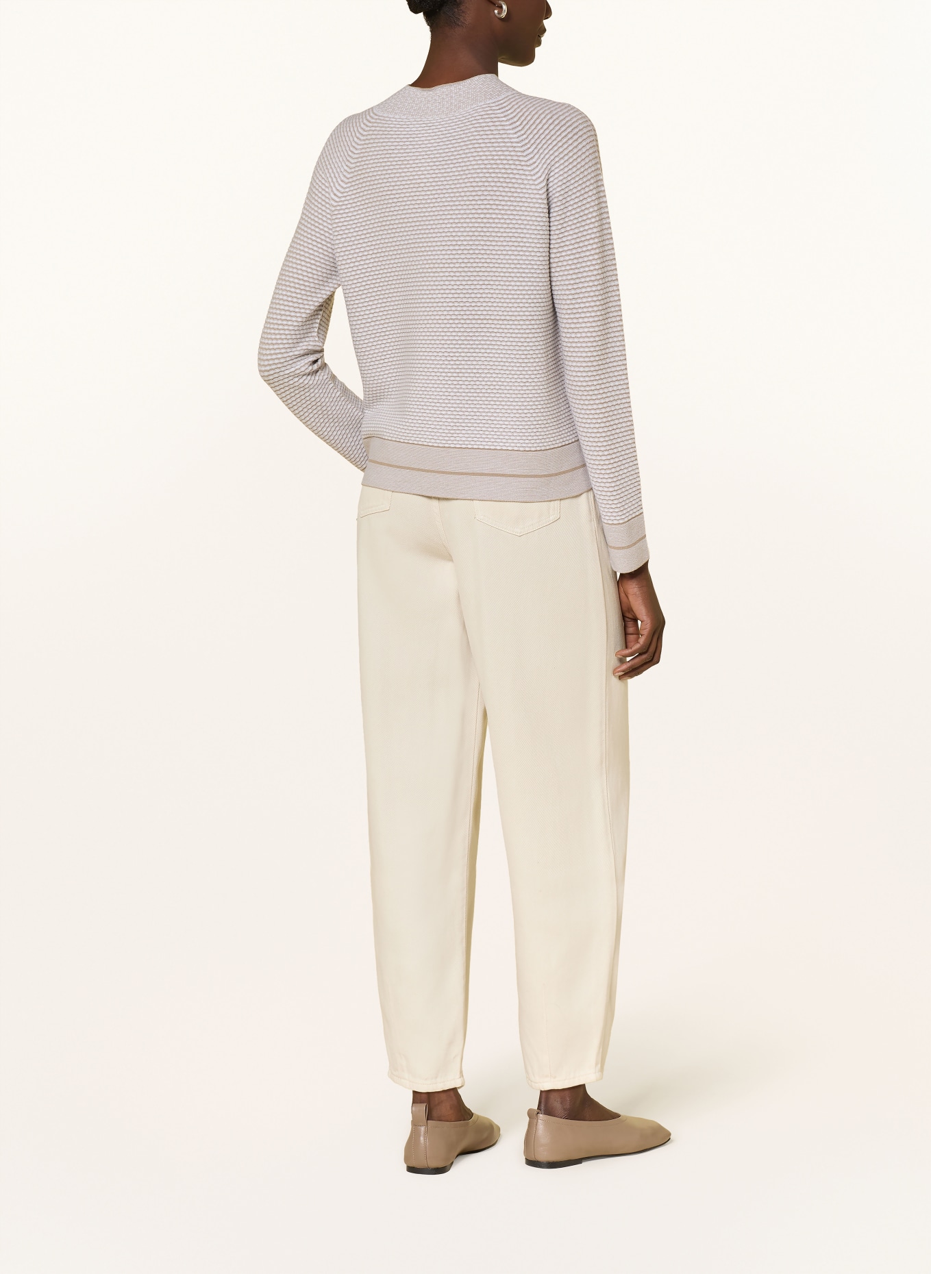 EMPORIO ARMANI Pullover: HELLGRAU / HELLBRAUN / DUNKELGRAU