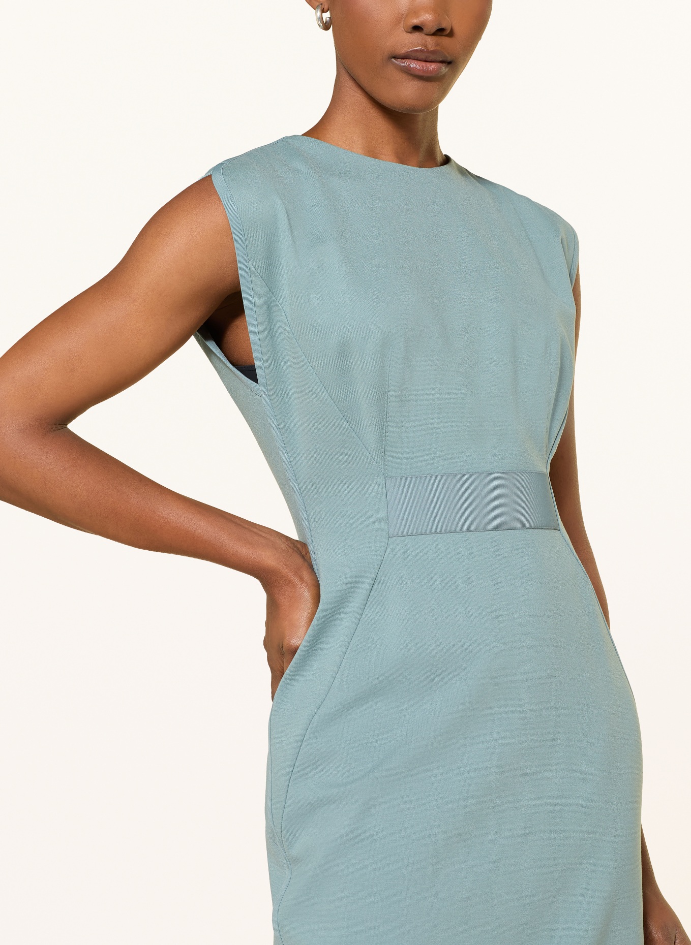 BOSS Sukienka etui DETIRA z dżerseju: TURKUSOWY