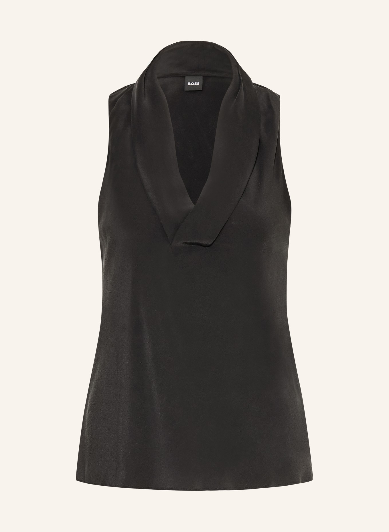 BOSS BOLARU silk blouse top: BLACK