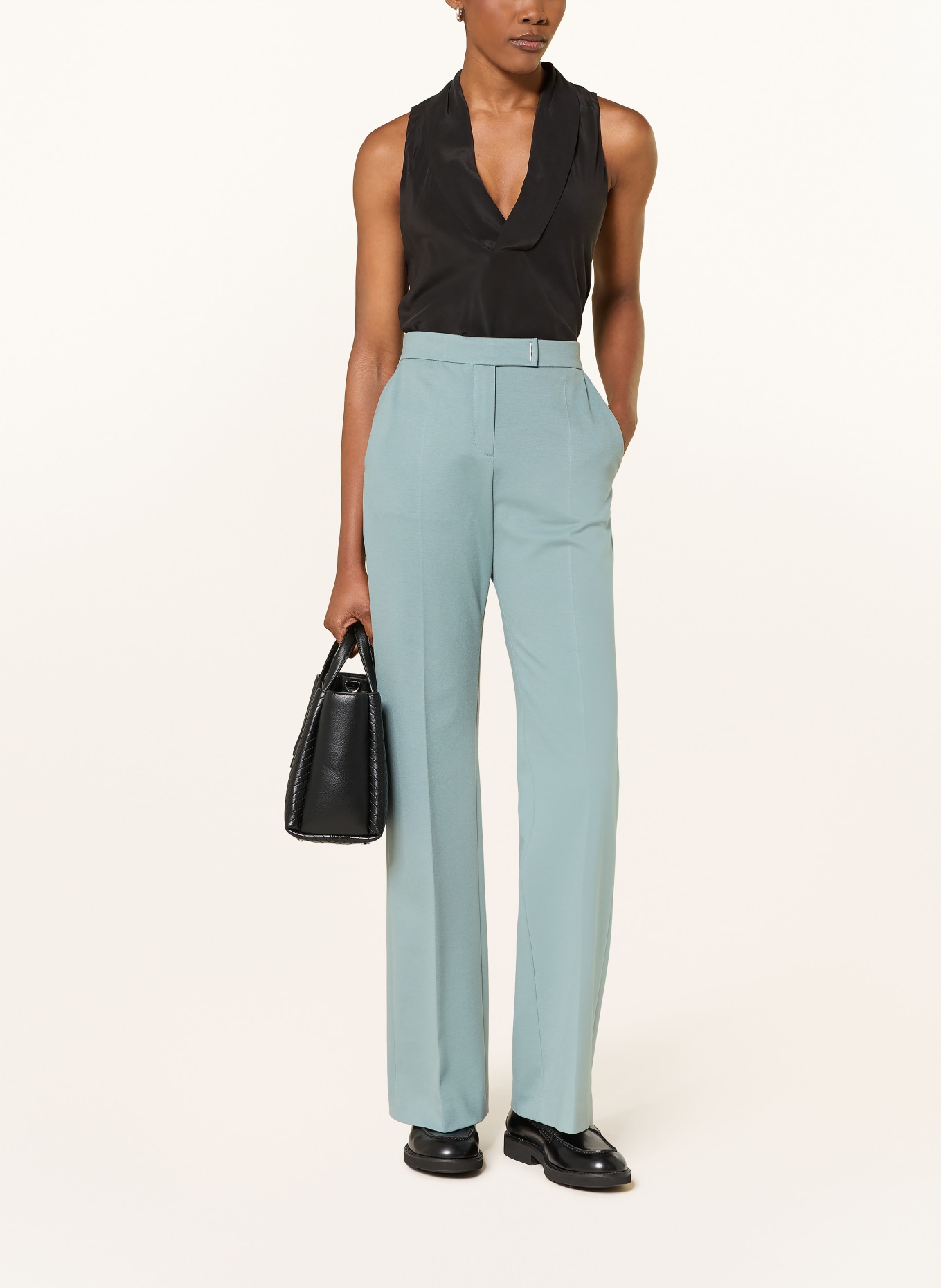 BOSS BOLARU silk blouse top: BLACK