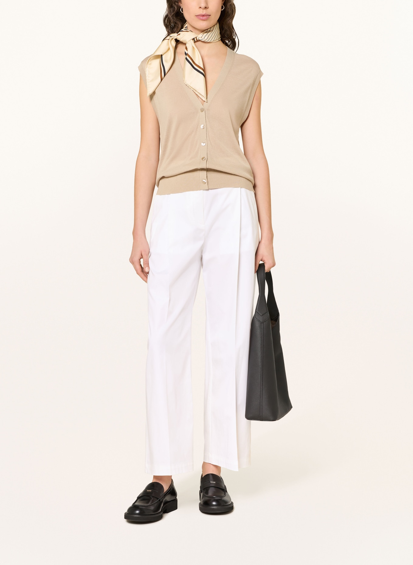 BOSS 7/8 kalhoty TULOTTA: BÍLÁ