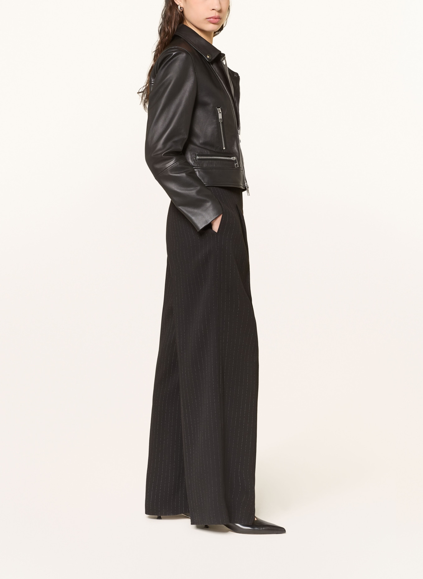 BOSS Marlenehosen TIANA: SCHWARZ / GRAU