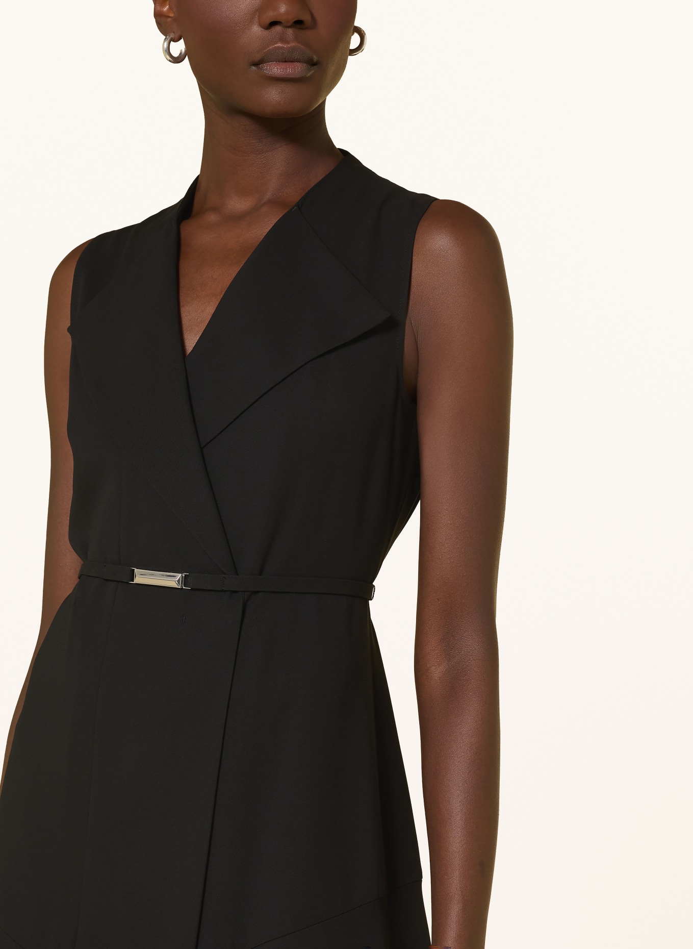 BOSS Kleid DIMOSA in Wickeloptik: SCHWARZ