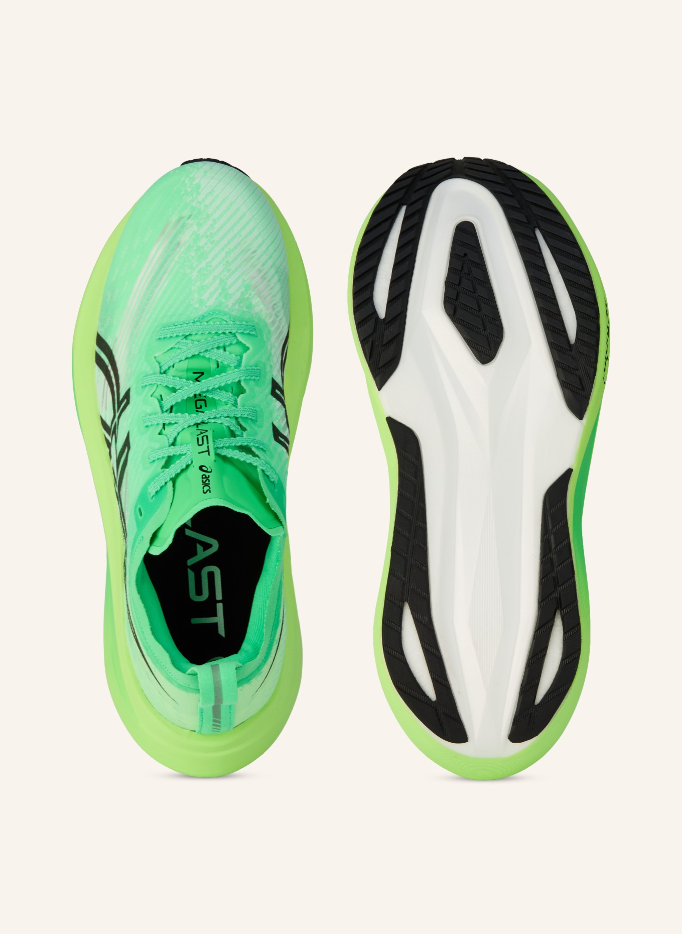 ASICS MEGABLAST running shoes: NEON GREEN / BLACK