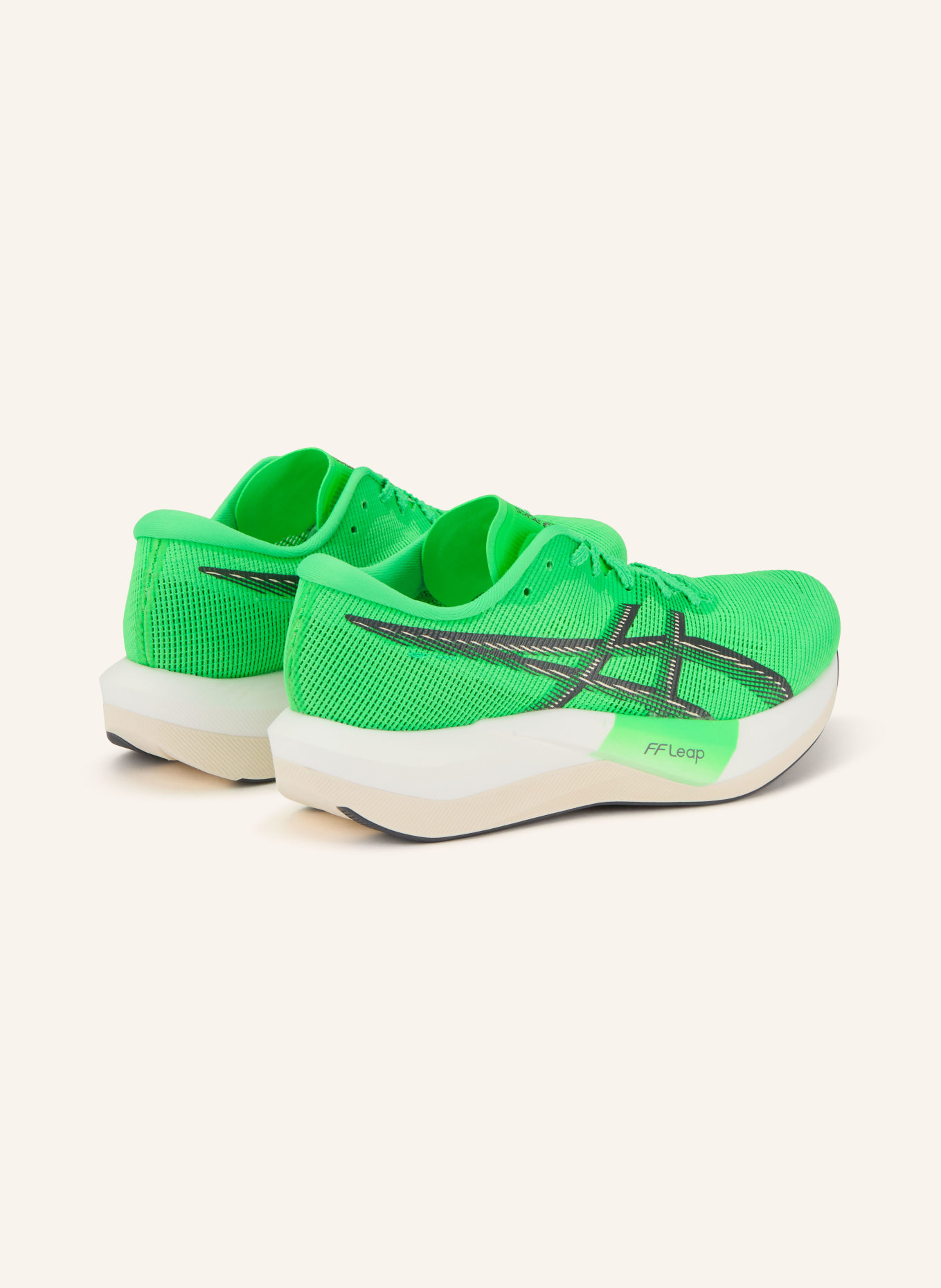 ASICS Laufschuhe MAGIC SPEED 5: GRÜN / CREME / SCHWARZ