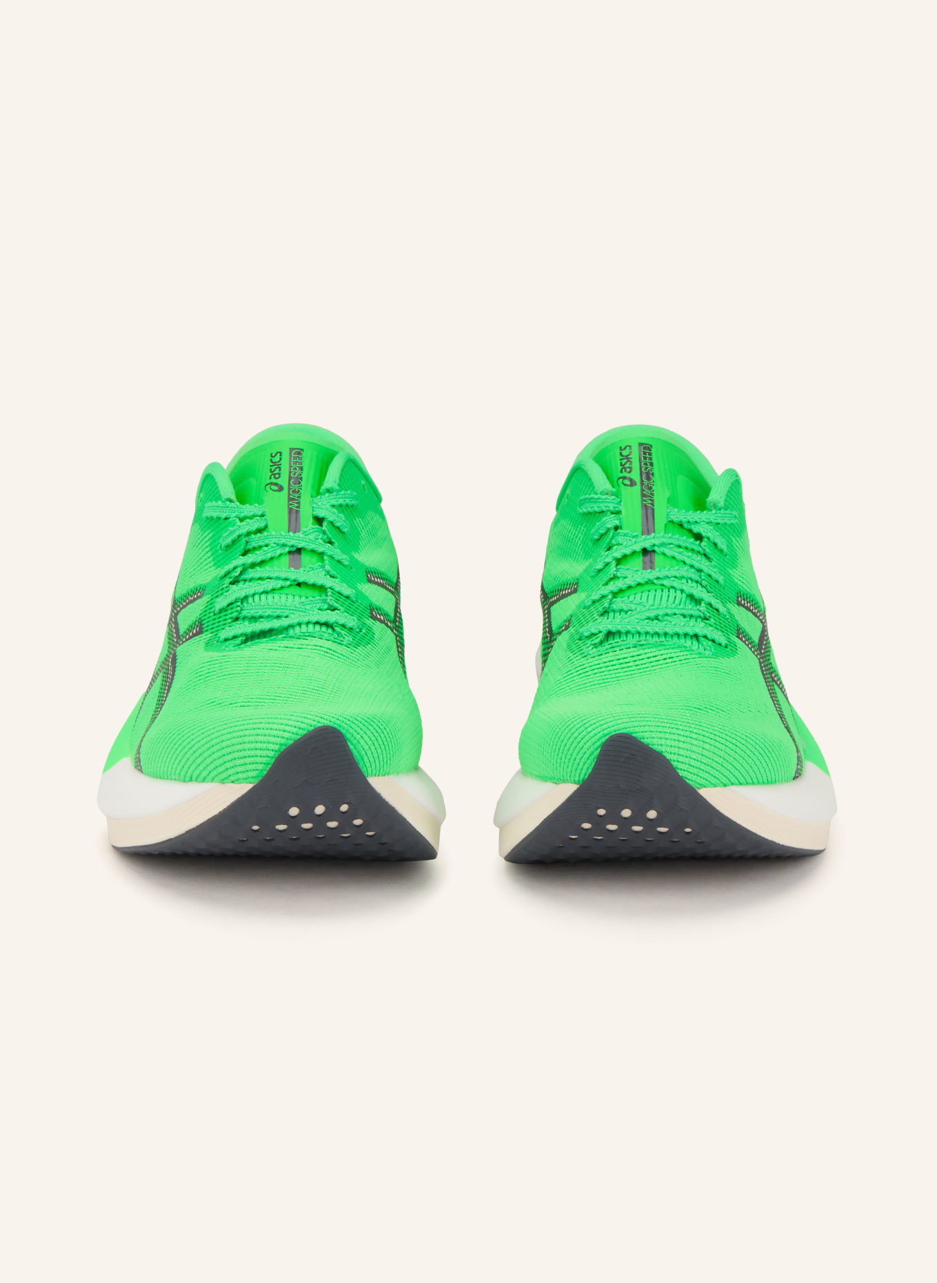 ASICS Laufschuhe MAGIC SPEED 5: GRÜN / CREME / SCHWARZ