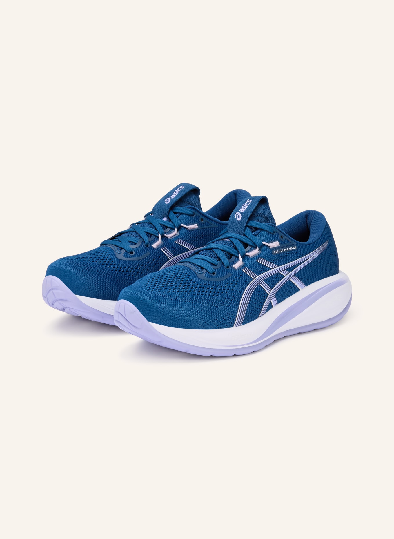 ASICS GEL-CUMULUS 28 running shoes: DARK BLUE / LIGHT PINK / LIGHT PURPLE