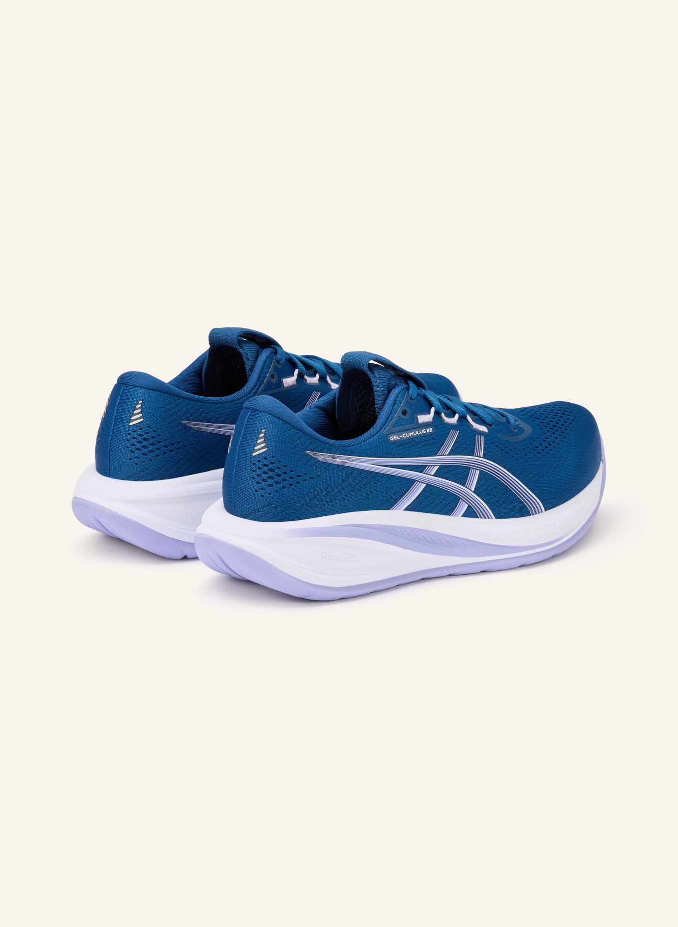 ASICS GEL-CUMULUS 28 running shoes: DARK BLUE / LIGHT PINK / LIGHT PURPLE