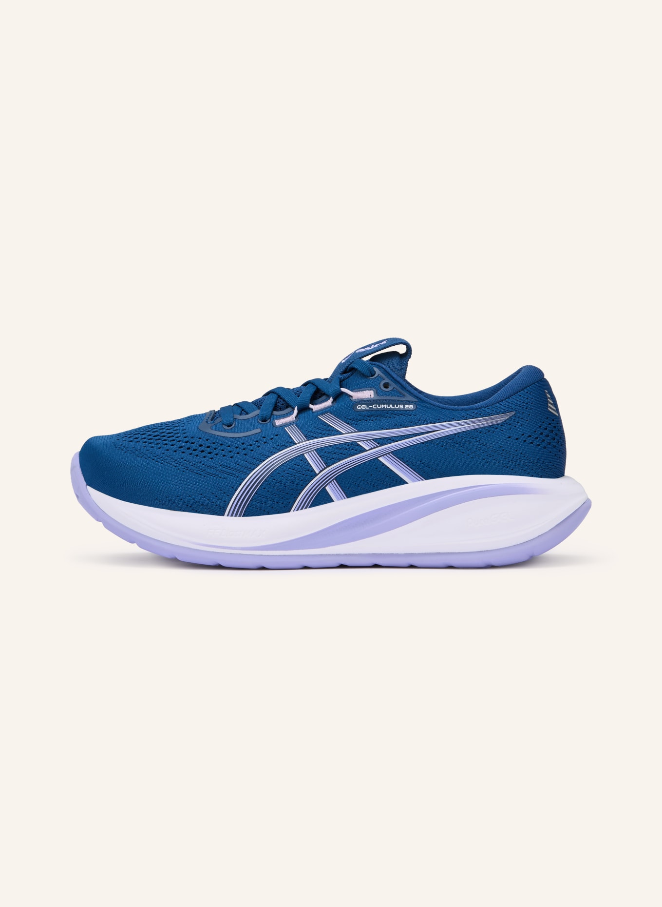 ASICS GEL-CUMULUS 28 running shoes: DARK BLUE / LIGHT PINK / LIGHT PURPLE