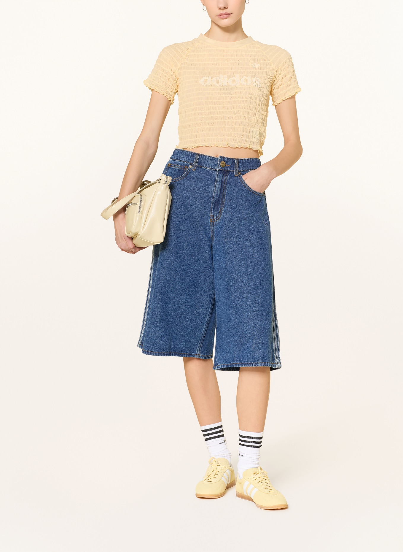 adidas Originals FIREBIRD JORT denim Bermuda shorts: MEDVIN