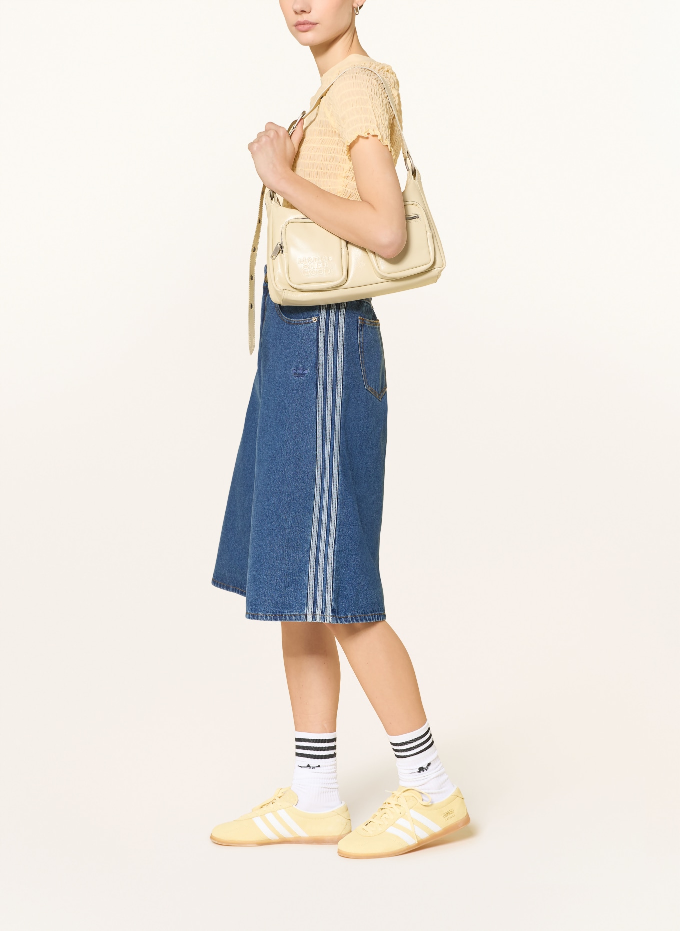 adidas Originals FIREBIRD JORT denim Bermuda shorts: MEDVIN