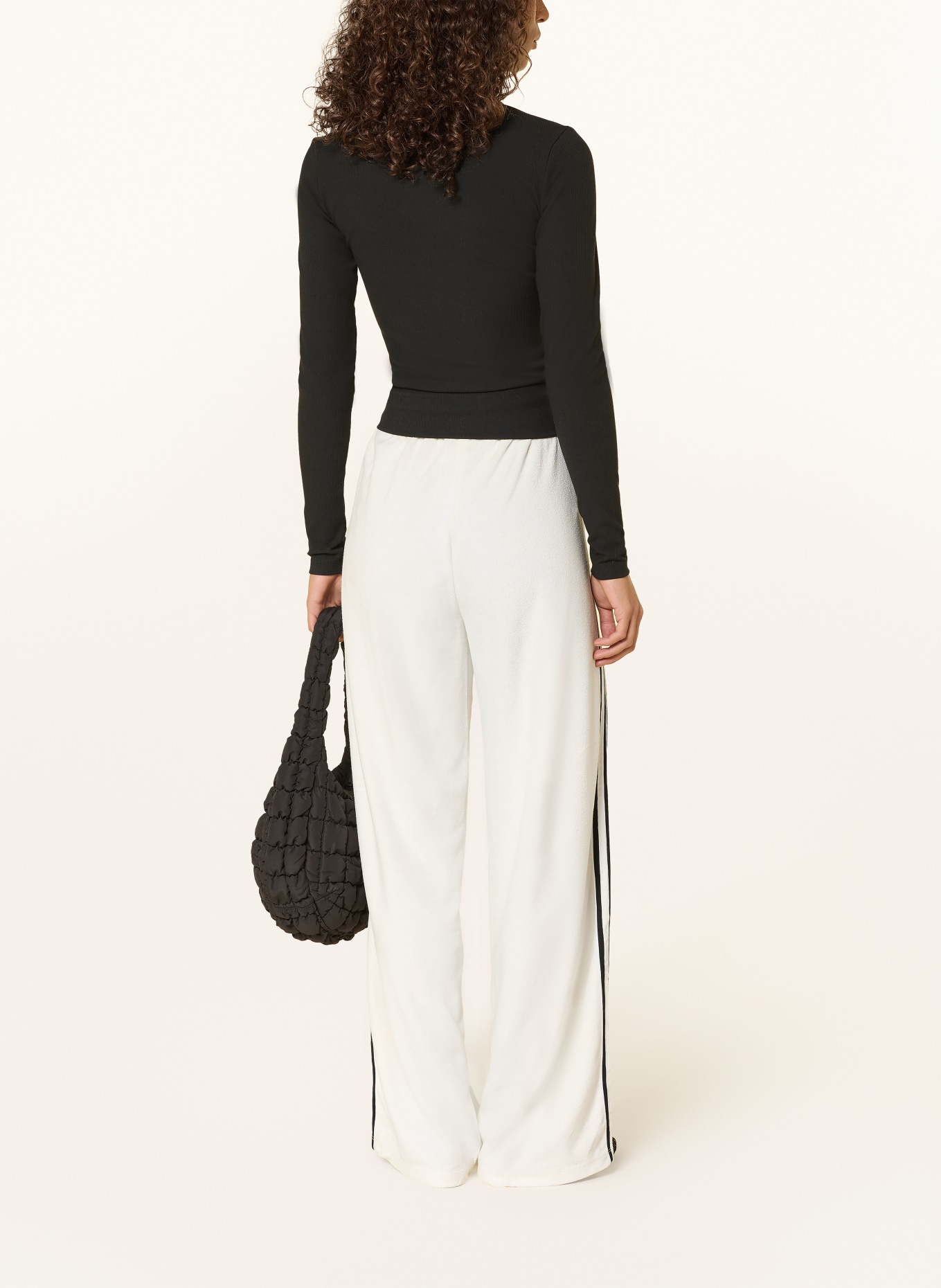 adidas Originals Track Pants TERRY TOWEL FIREBIRD aus Frottee: ECRU / SCHWARZ