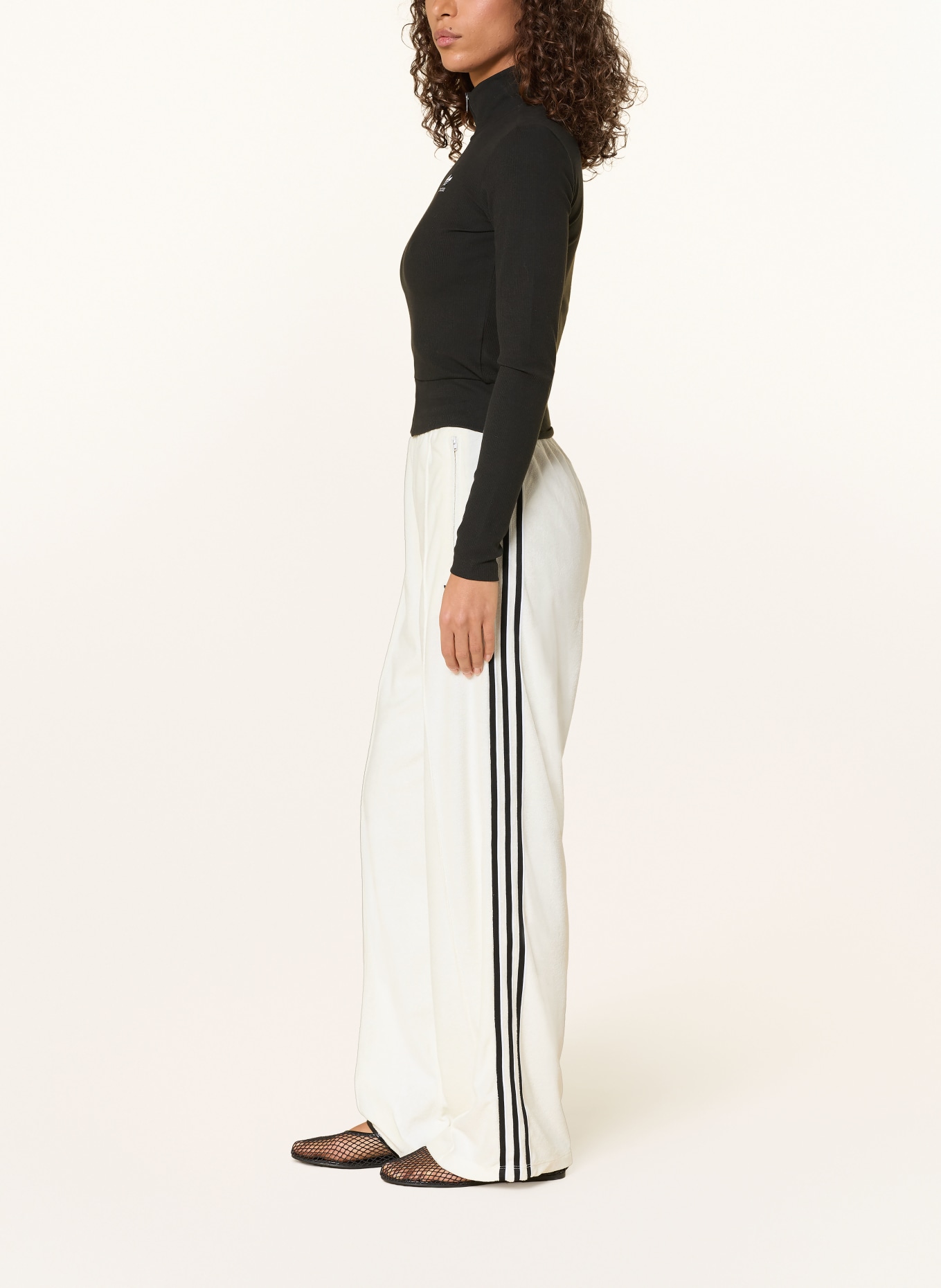 adidas Originals Track Pants TERRY TOWEL FIREBIRD aus Frottee: ECRU / SCHWARZ