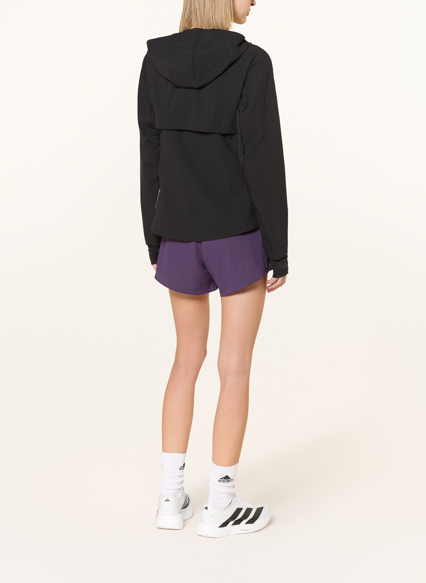 adidas Kurtka do biegania ADIZERO: CZARNY / BIAŁY