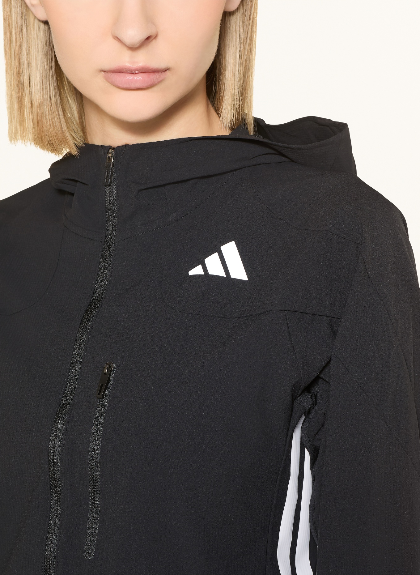 adidas Kurtka do biegania ADIZERO: CZARNY / BIAŁY