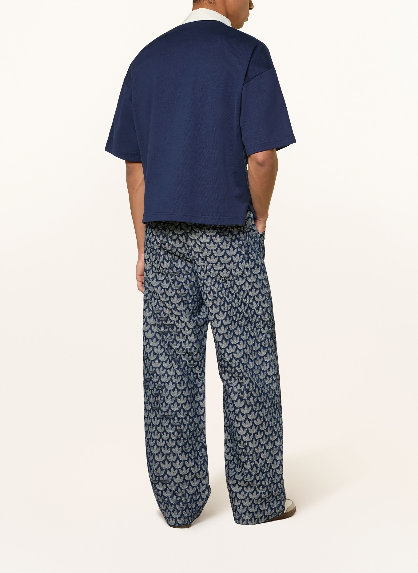 adidas Originals Koszulka polo z dżerseju PREMIUM ESSENTIALS: GRANATOWY / JASNOŻÓŁTY