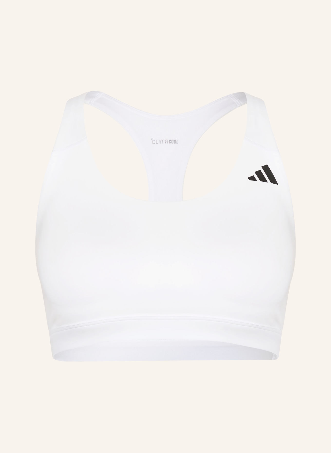 adidas Biustonosz sportowy OPTIME ESSENTIALS WORKOUT: BIAŁY / CZARNY