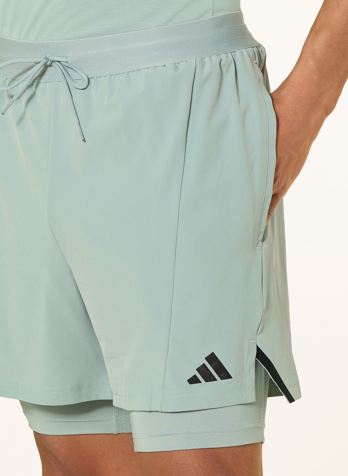 adidas 2-in-1-Trainingsshorts D4T: MINT