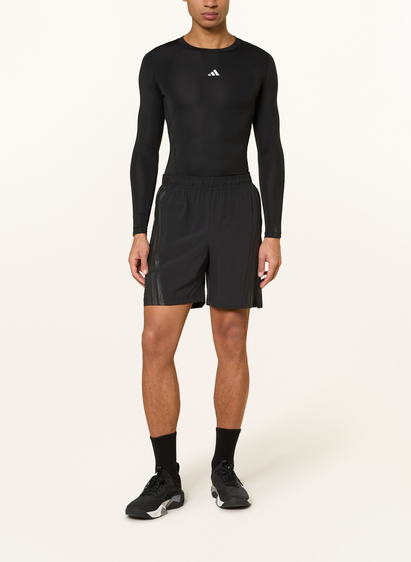 adidas Longsleeve TECHFIT COMPRESSION TRAINING: SCHWARZ