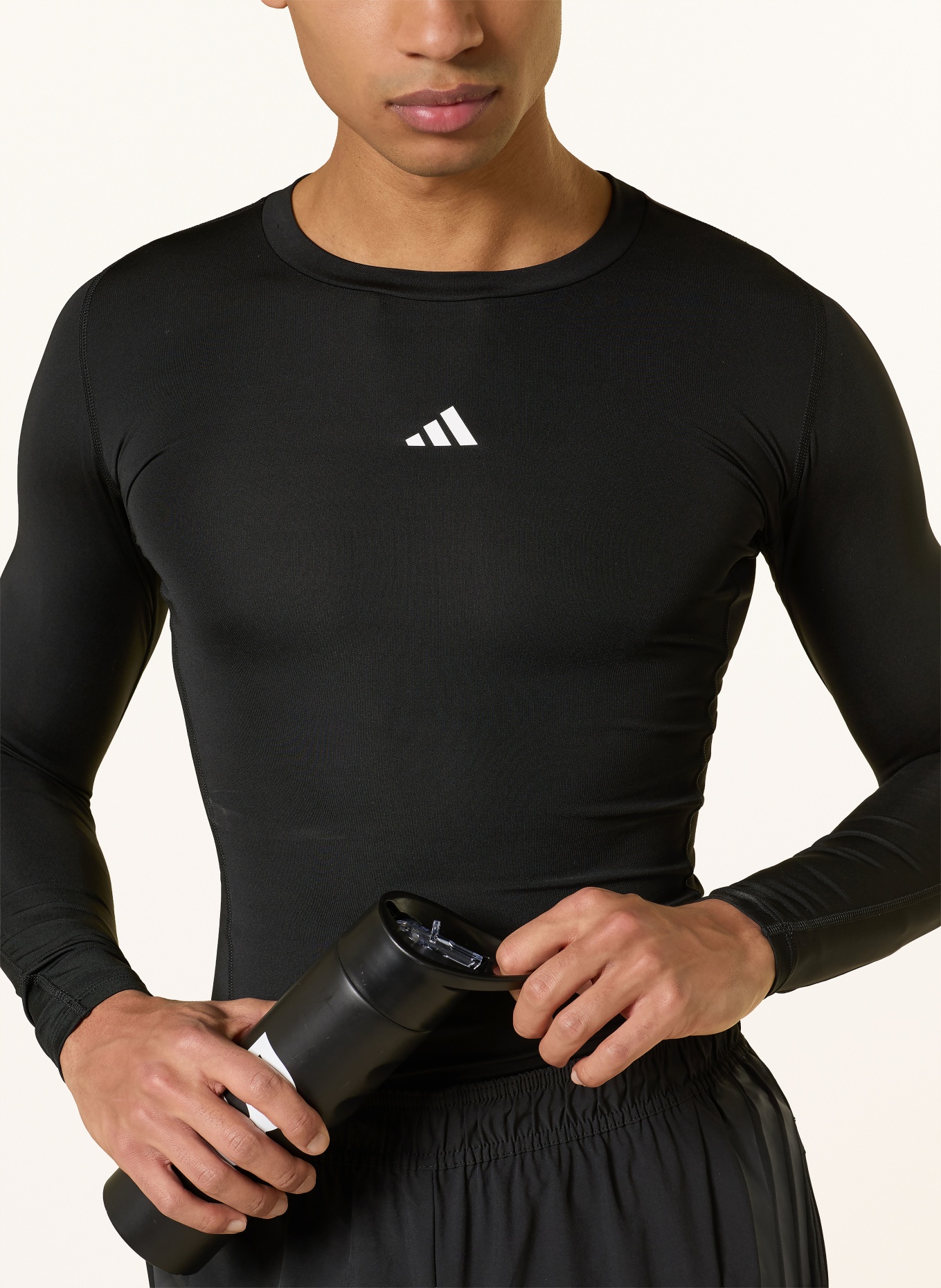 adidas Longsleeve TECHFIT COMPRESSION TRAINING: SCHWARZ