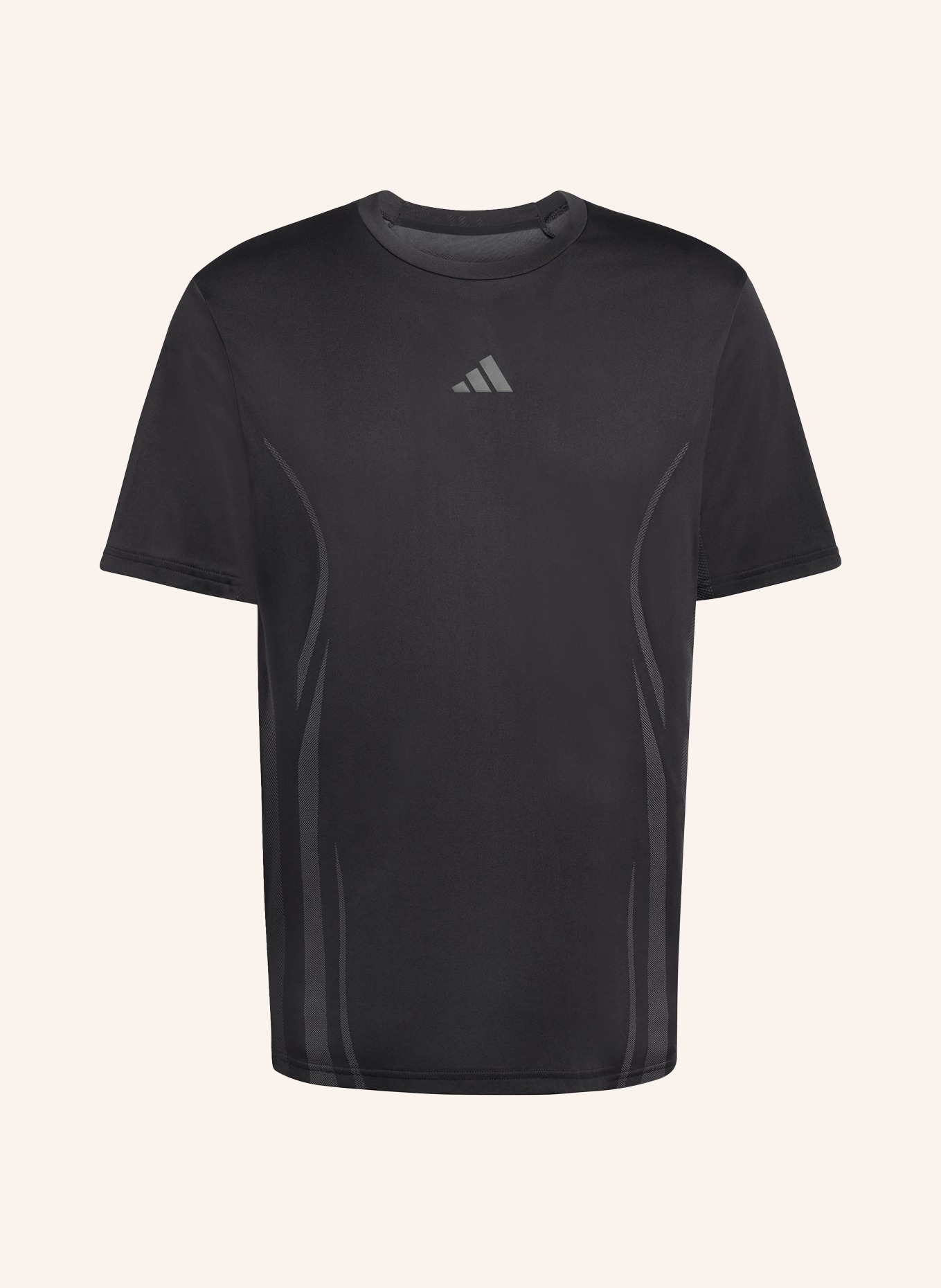 adidas T-Shirt AIRCHILL: SCHWARZ / DUNKELGRAU