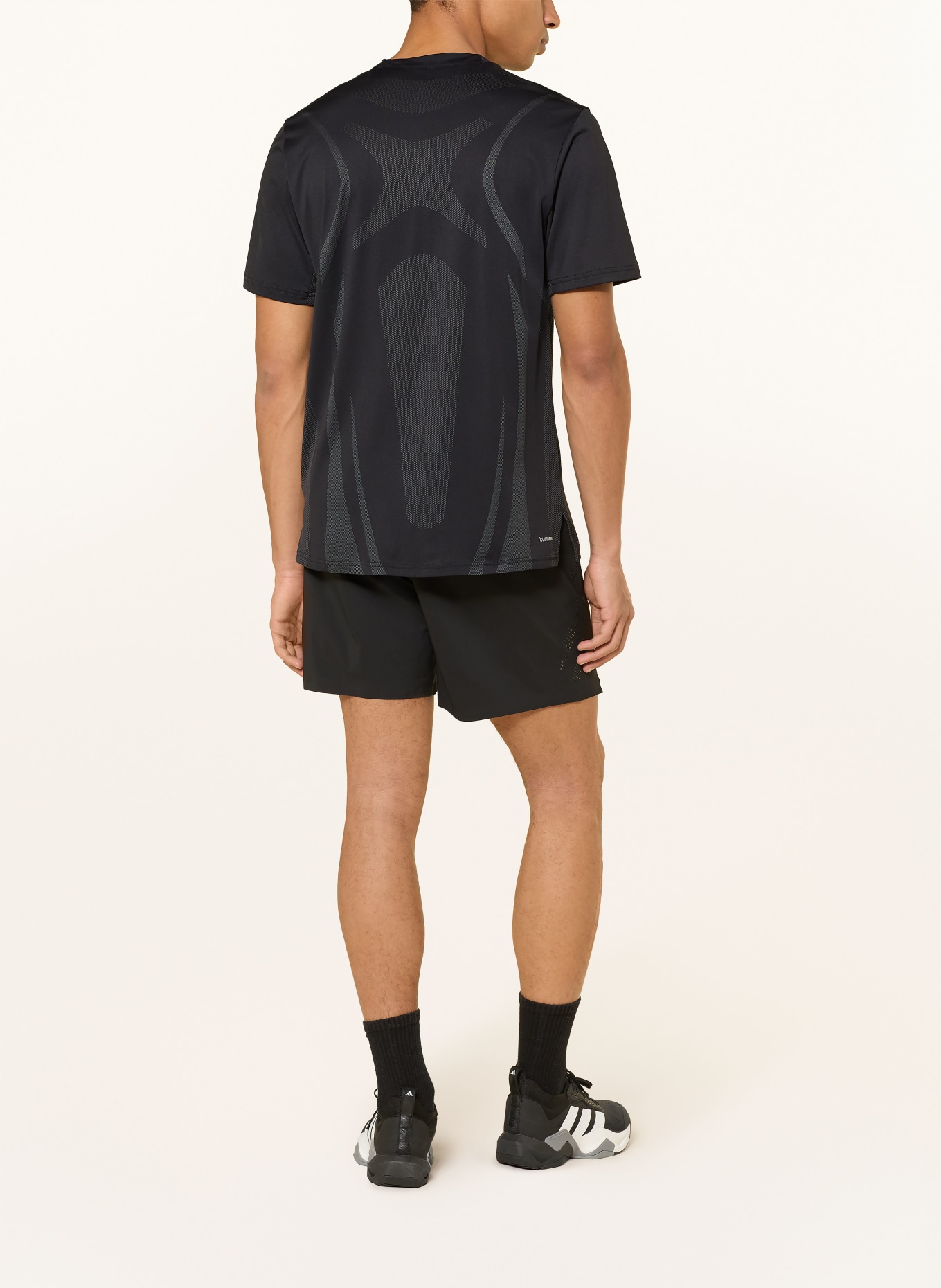 adidas T-Shirt AIRCHILL: SCHWARZ / DUNKELGRAU