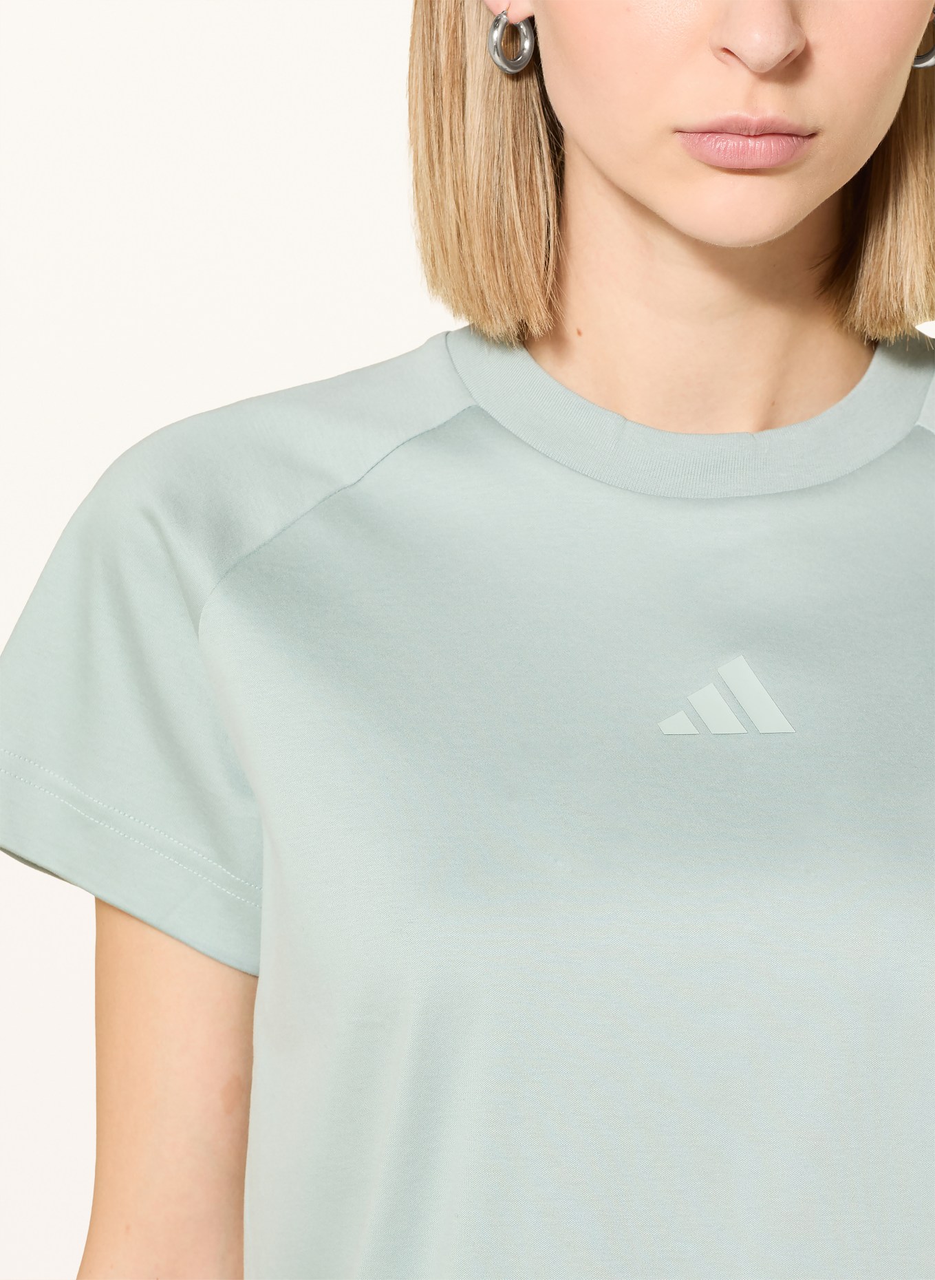 adidas Koszulka SOFT LUX: SZARONIEBIESKI