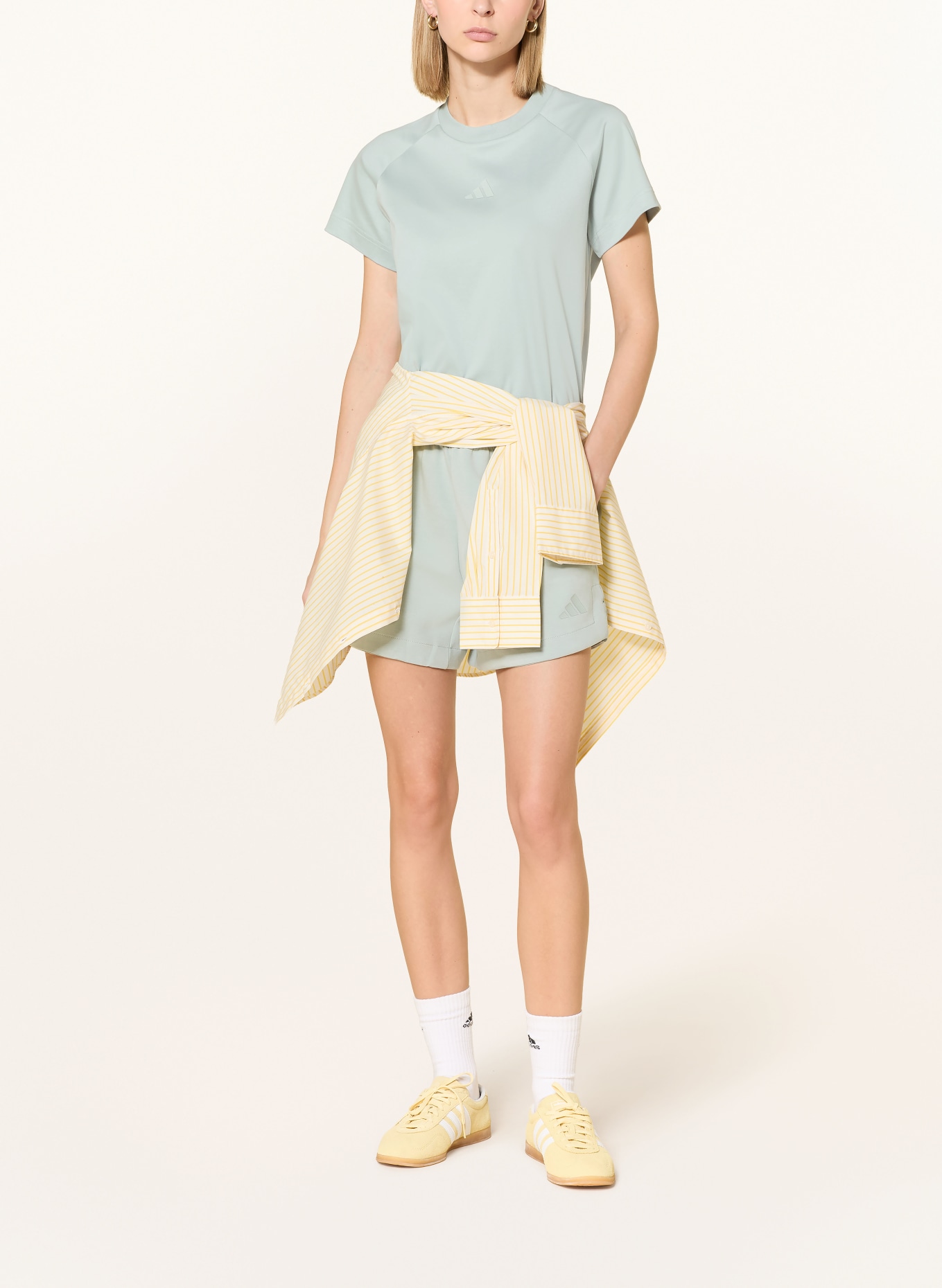 adidas Koszulka SOFT LUX: SZARONIEBIESKI