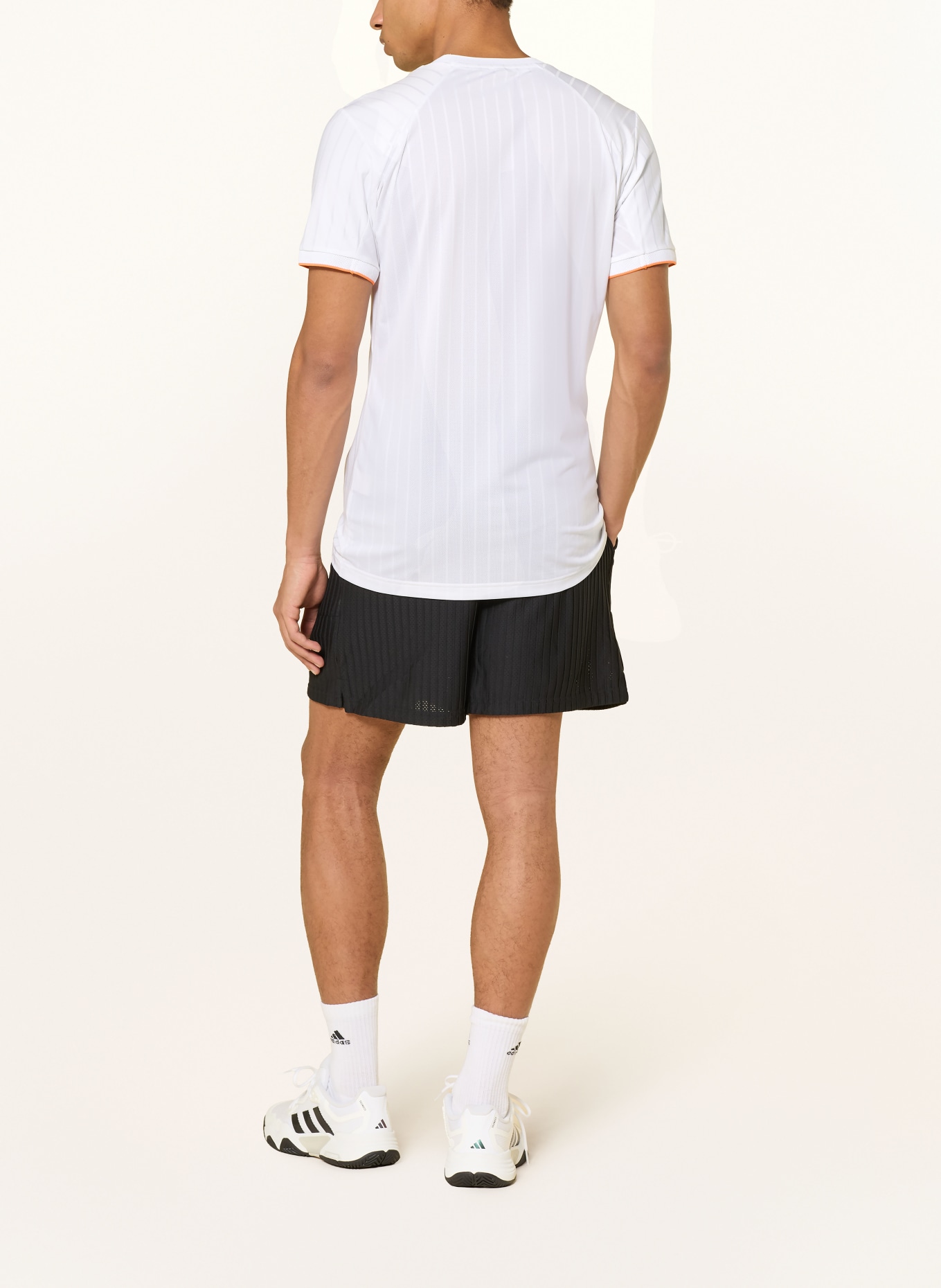 adidas T-Shirt CLIMACOOL FREELIFT PRO: WEISS / ORANGE / SCHWARZ