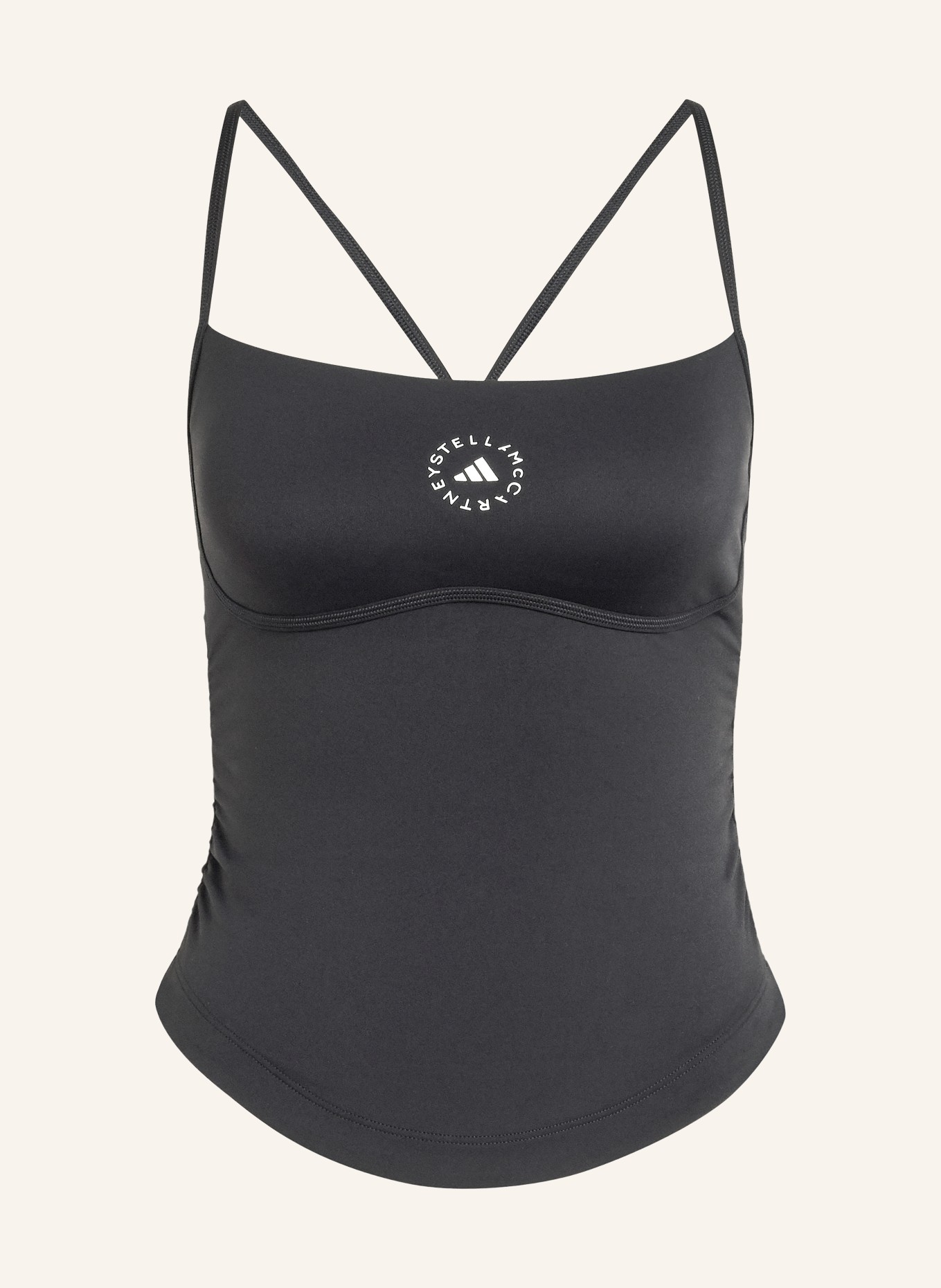 adidas by Stella McCartney Krátký top ASMC STUDIO: ČERNÁ