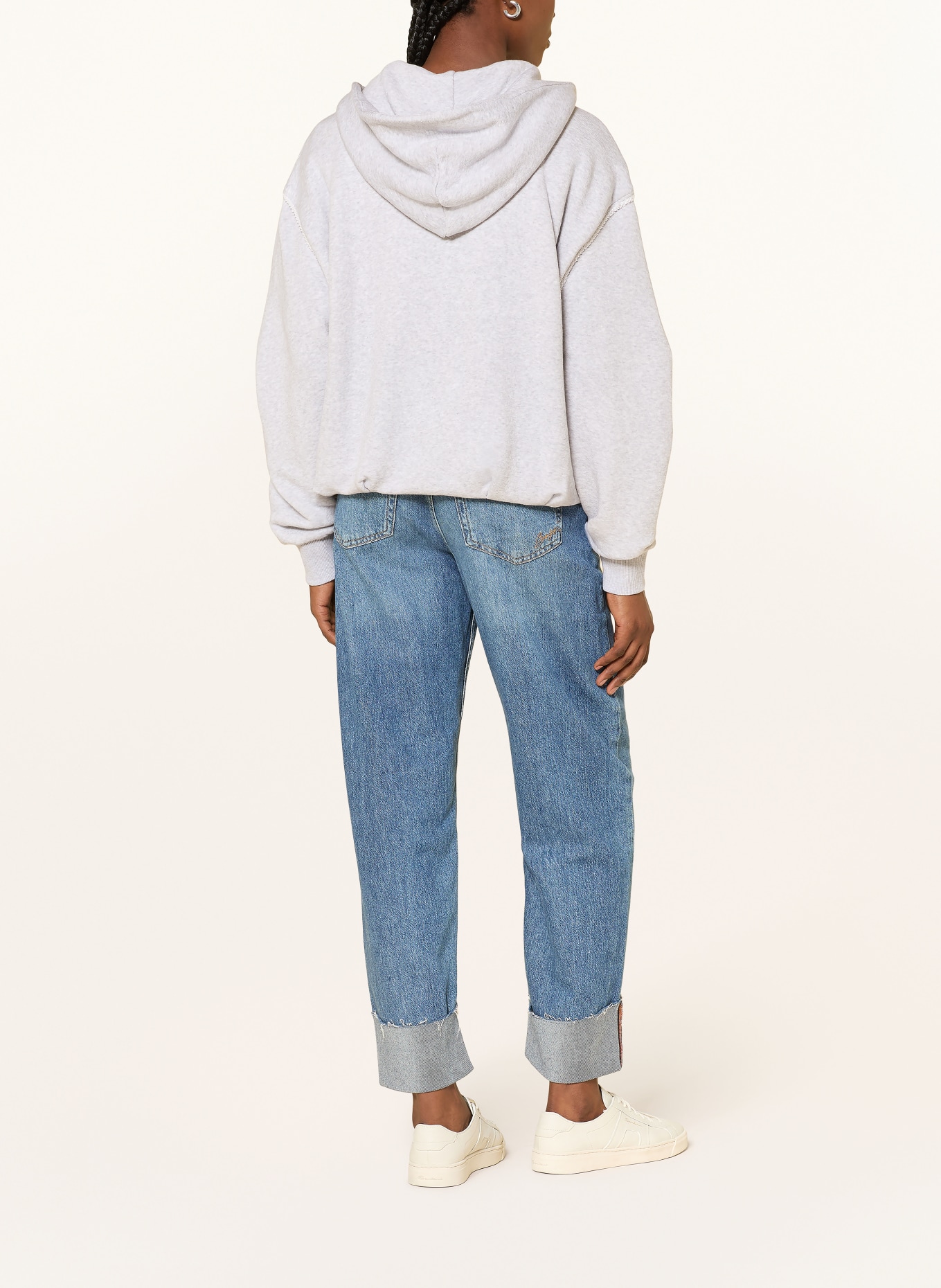 BOSS ELENDY sweatshirt jacket: LIGHT GRAY