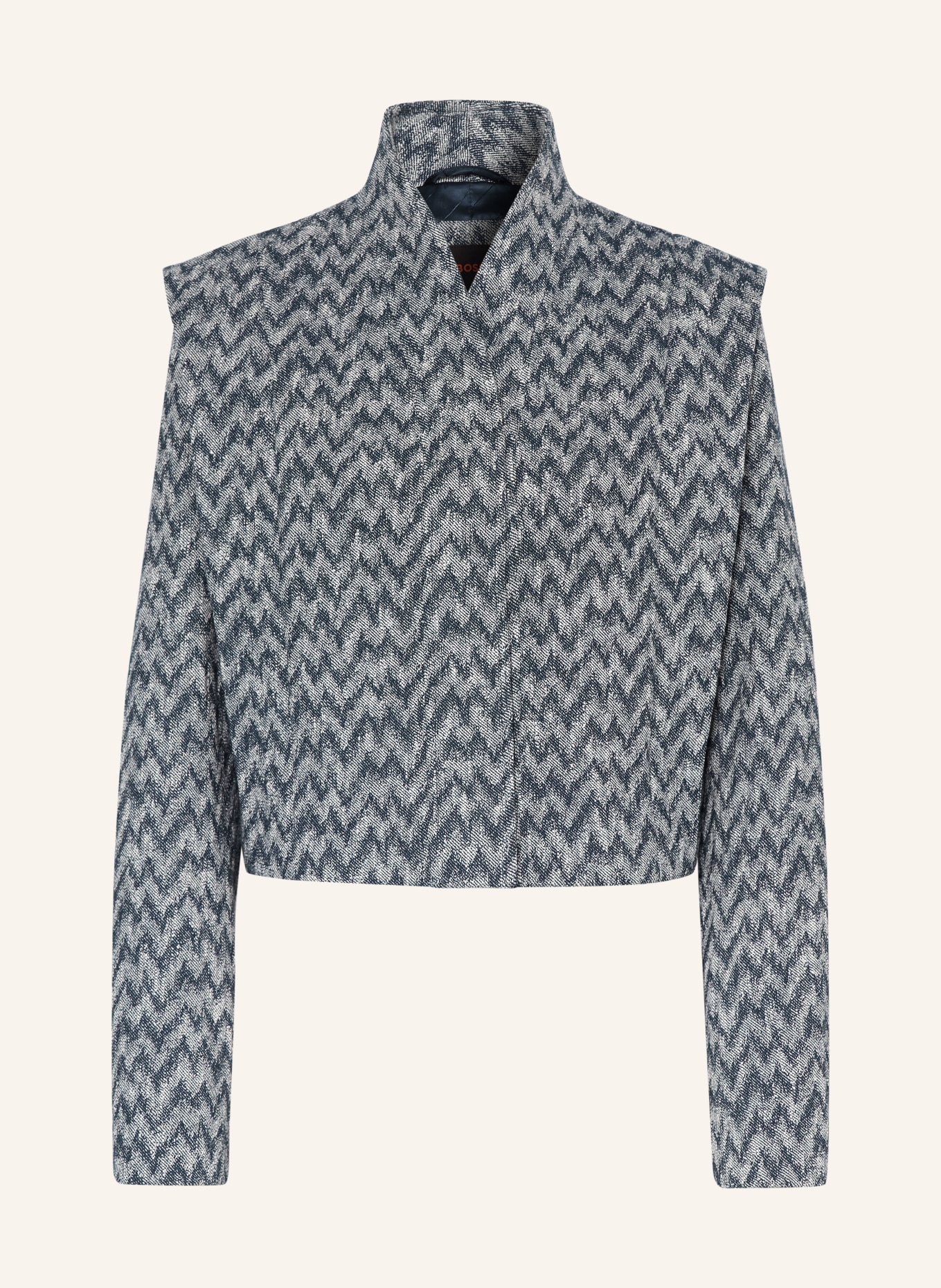 BOSS JAKELINA jacket: DARK BLUE / ECRU