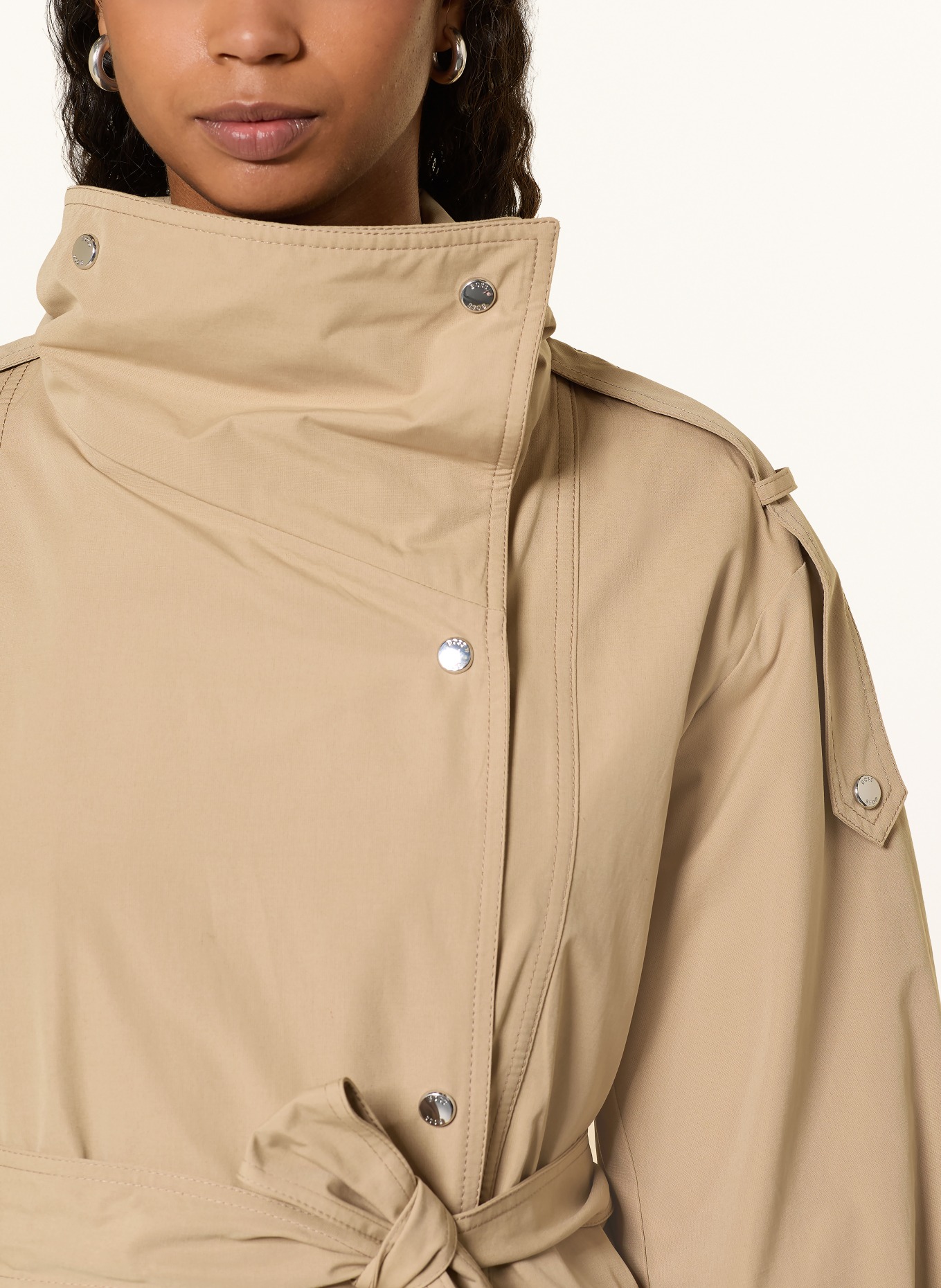 BOSS Oversized trencz CLARINA: BEŻOWY