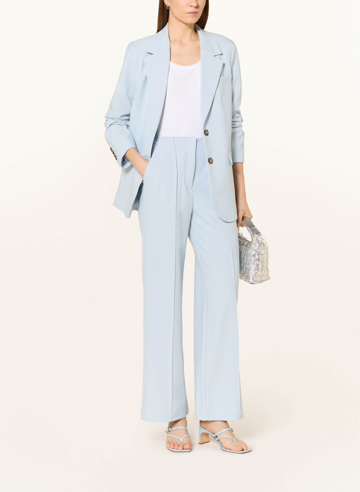 Y.A.S. Spodnie z materiału typu marle YASREEMAJ: JASNONIEBIESKI