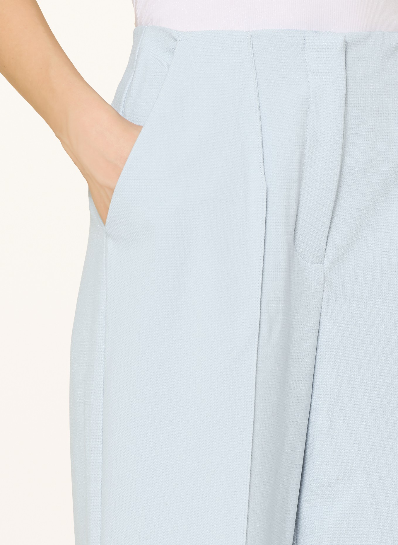 Y.A.S. Spodnie z materiału typu marle YASREEMAJ: JASNONIEBIESKI